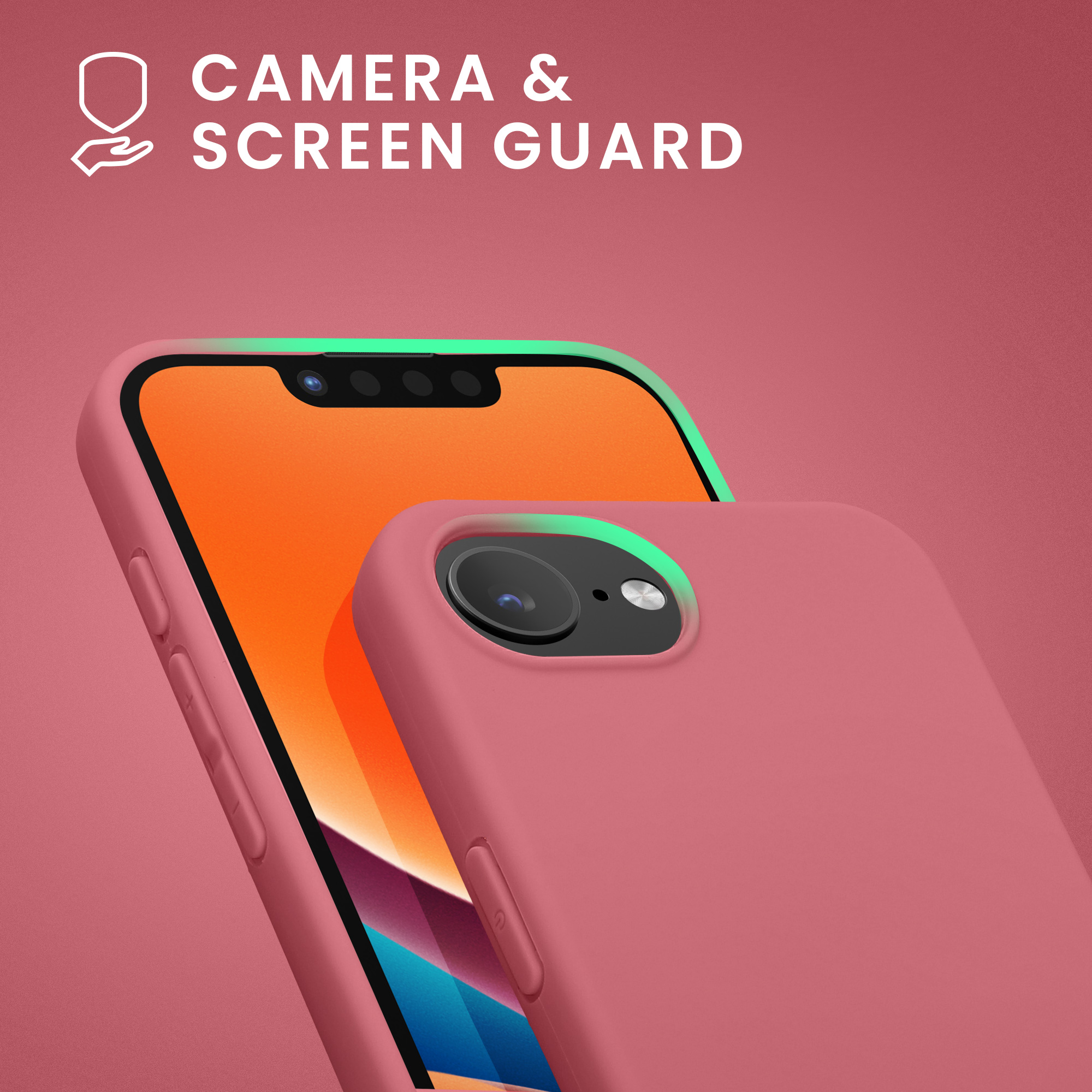Silikonový kryt Kwmobile pro iPhone 17e / 16e - tmavě růžová