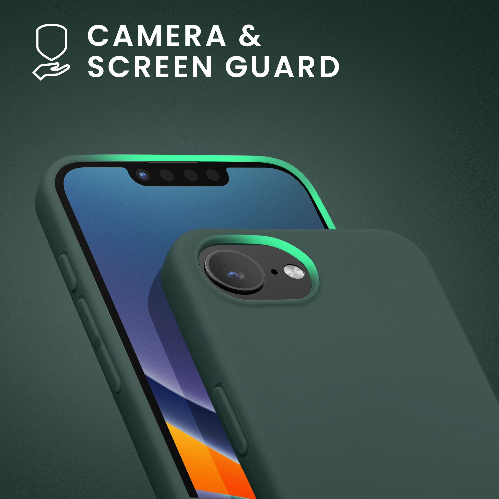 Silikonový kryt Kwmobile pro iPhone 17e / 16e - mechově zelená