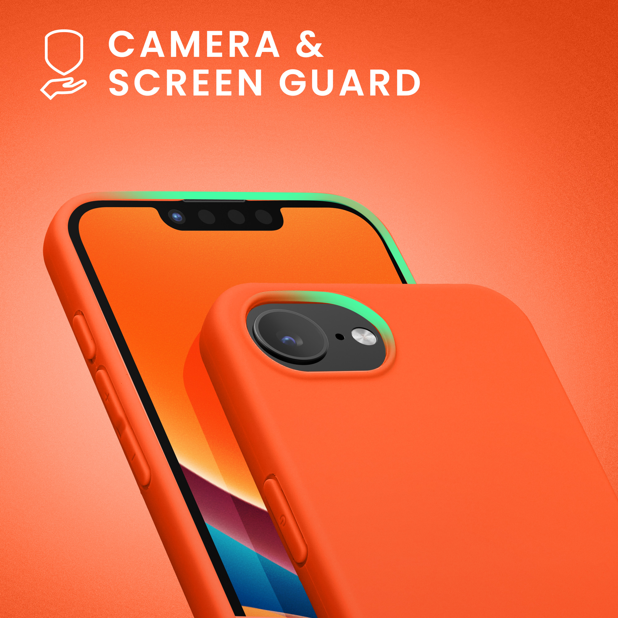 Silikonový kryt Kwmobile pro iPhone 17e / 16e - neonově oranžová