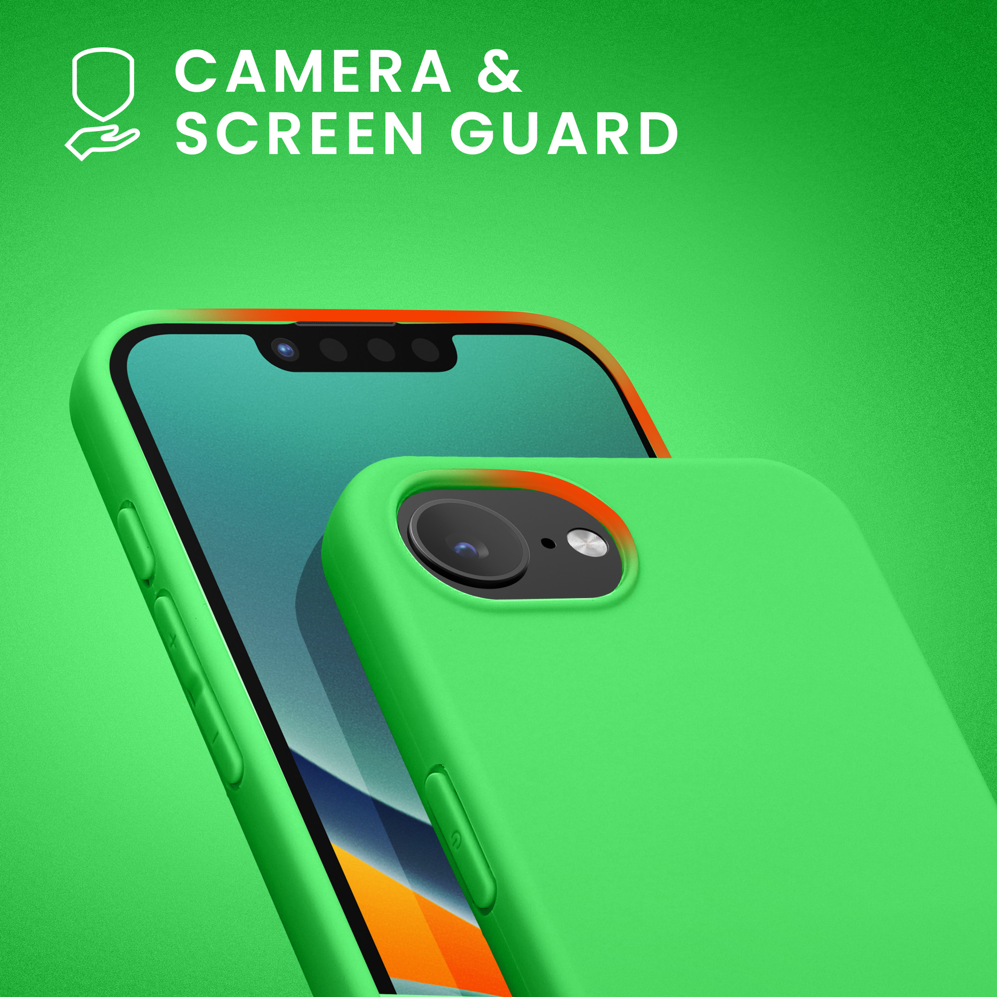 Silikonový kryt Kwmobile pro iPhone 17e / 16e - neonově zelená
