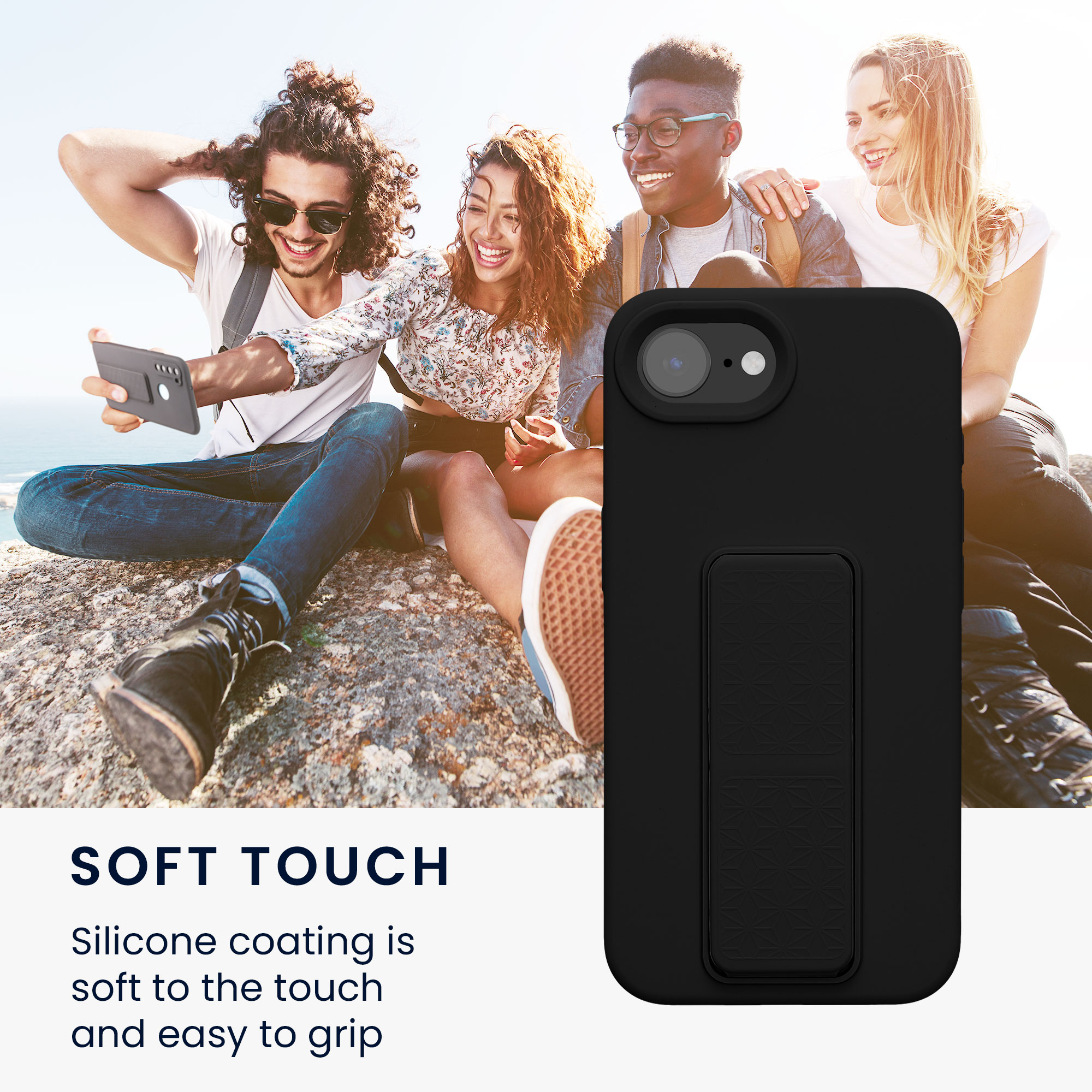 Silikonový kryt kwmobile pro Apple iPhone 17e / iPhone 16e - černá
