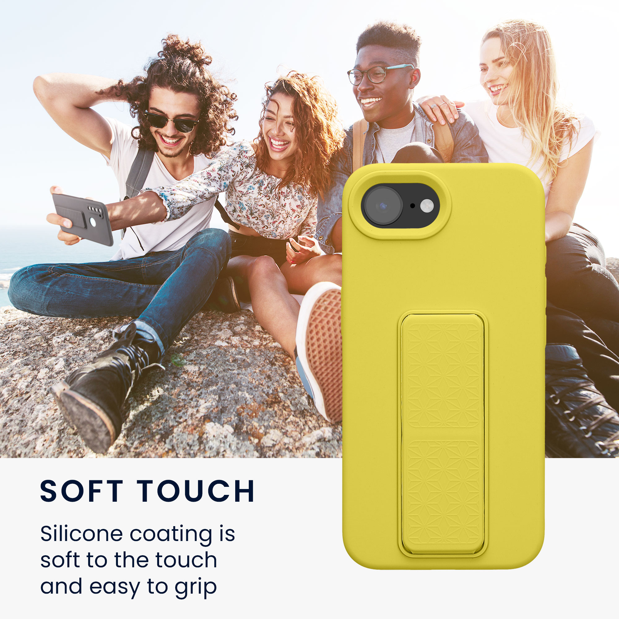 Silikonový kryt kwmobile pro Apple iPhone 17e / iPhone 16e - žlutá