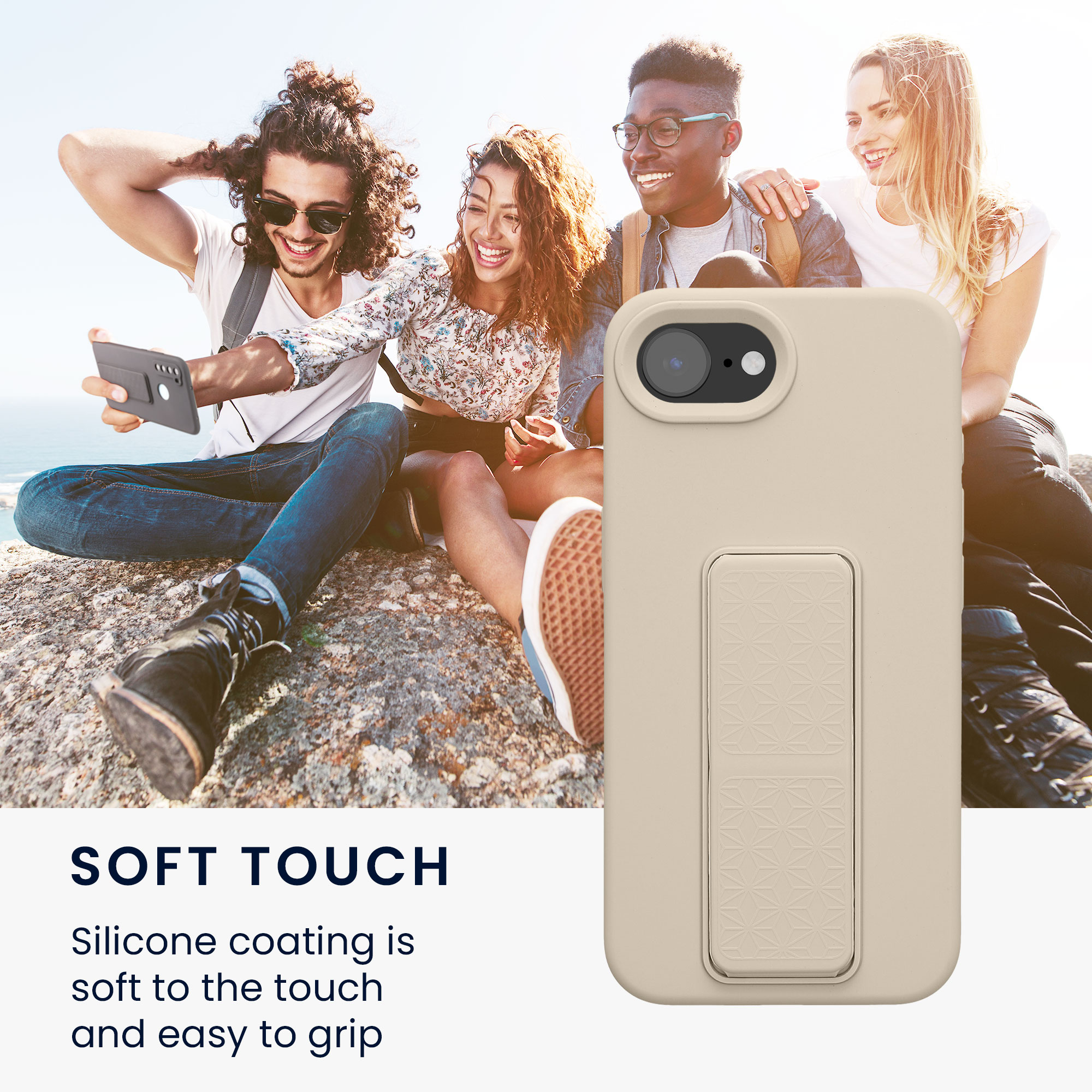 Silikonový kryt kwmobile pro Apple iPhone 17e / iPhone 16e - béžová
