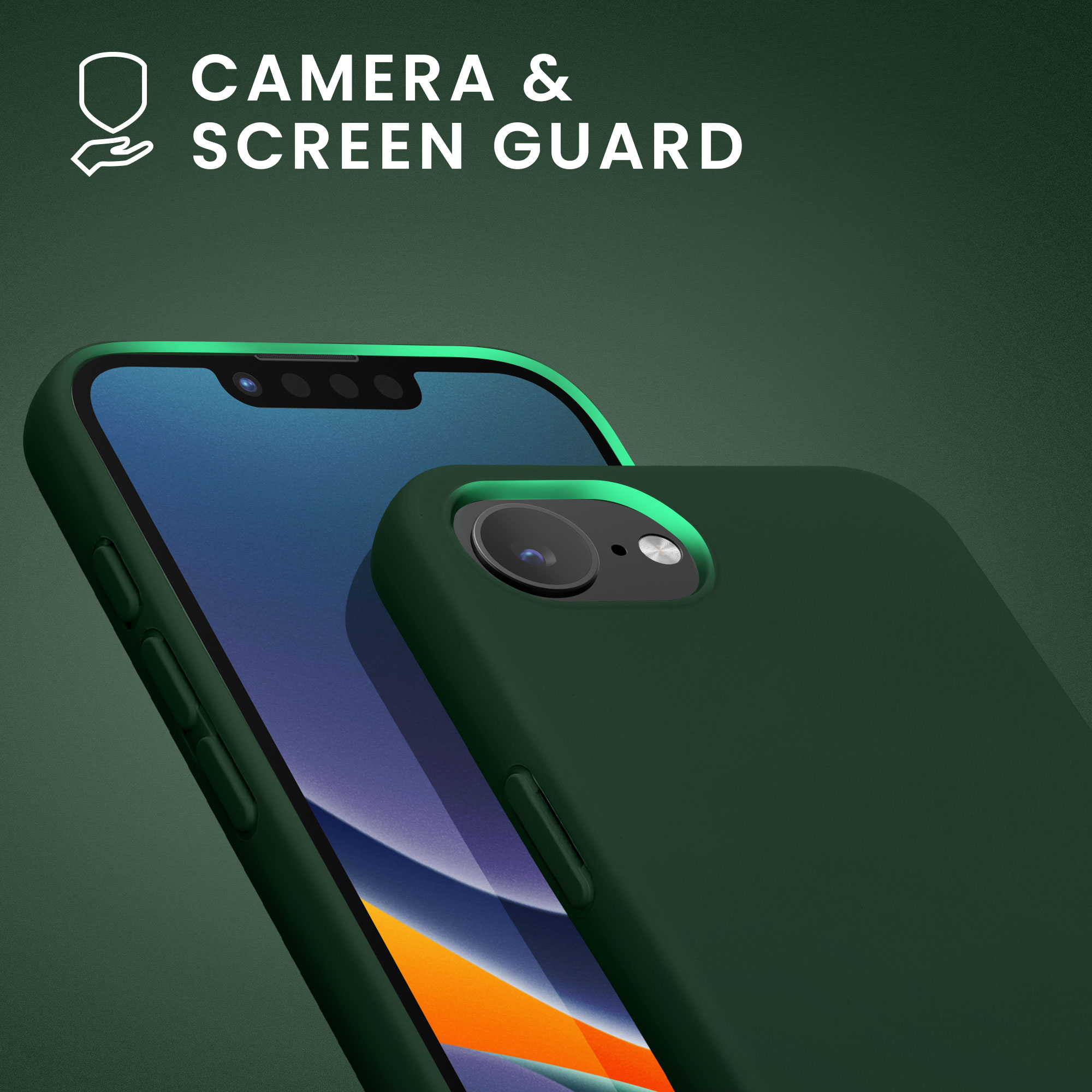 Silikonový kryt Kwmobile pro iPhone 17e / 16e - tmavě zelená