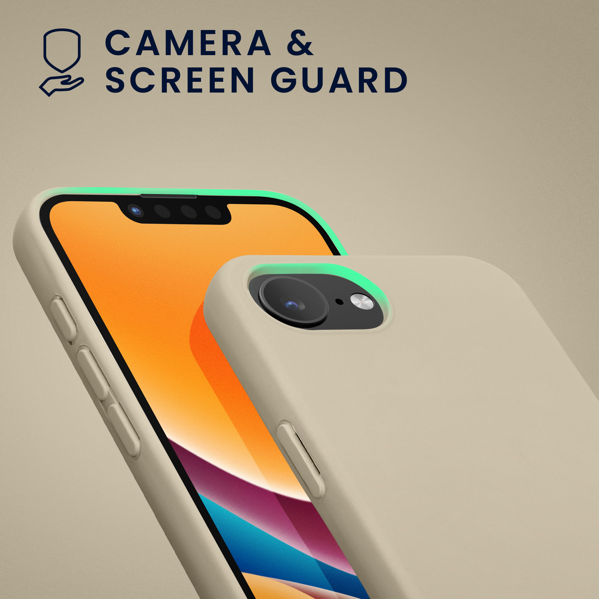 Silikonový kryt kwmobile pro Apple iPhone 17e / iPhone 16e - béžová