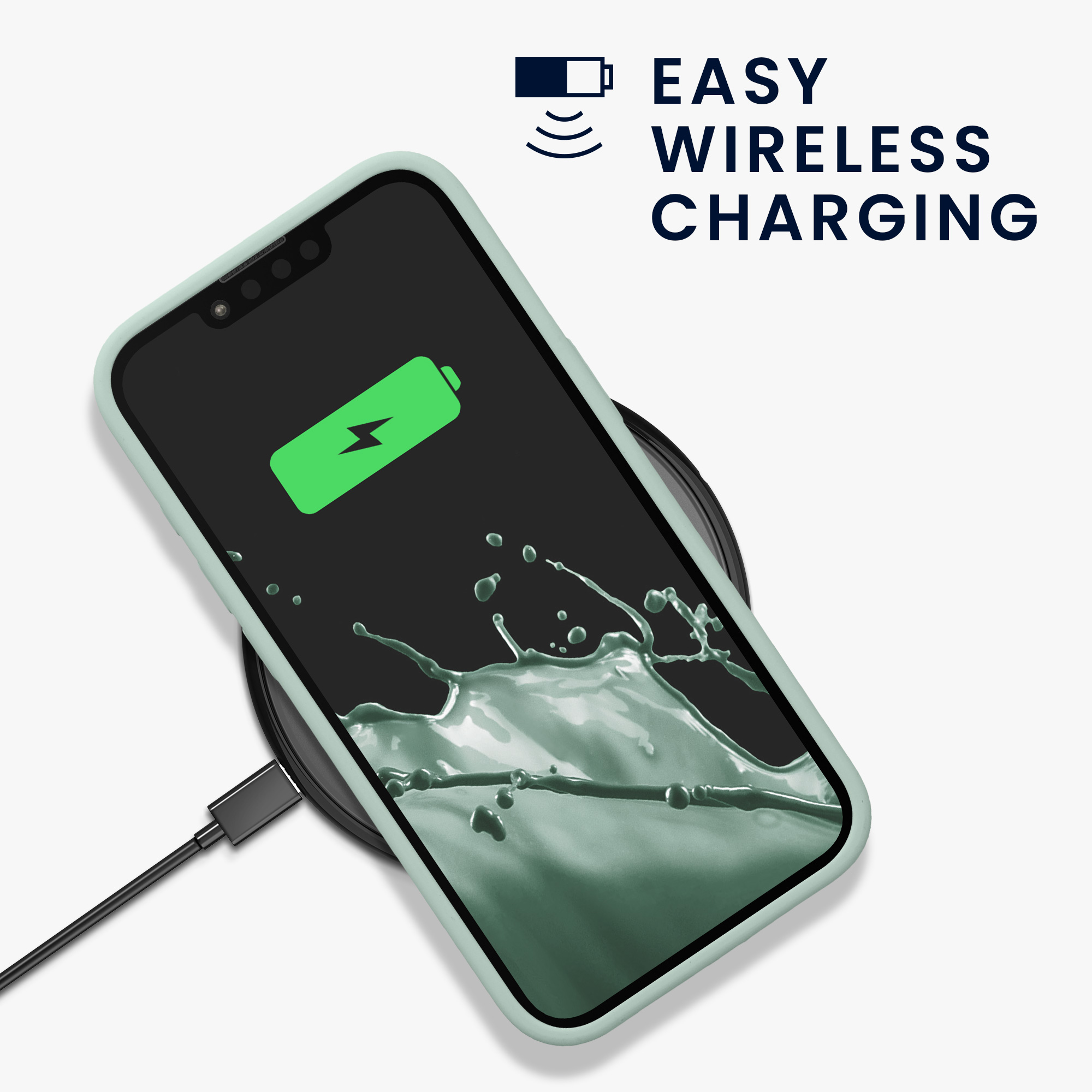 Silikonový kryt Kwmobile pro iPhone 17e / 16e - mátová