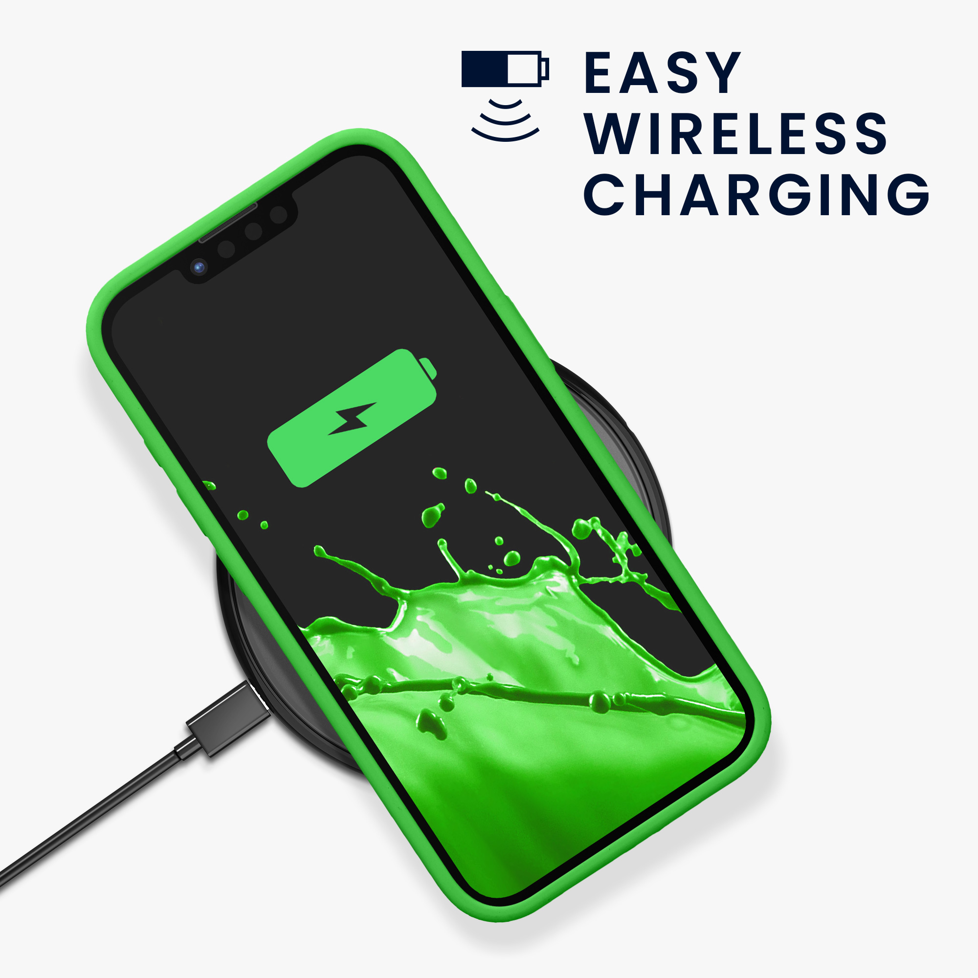 Pouzdro pro Apple iPhone 17e / iPhone 16e kwmobile tenké silikonové - limetkově zelená
