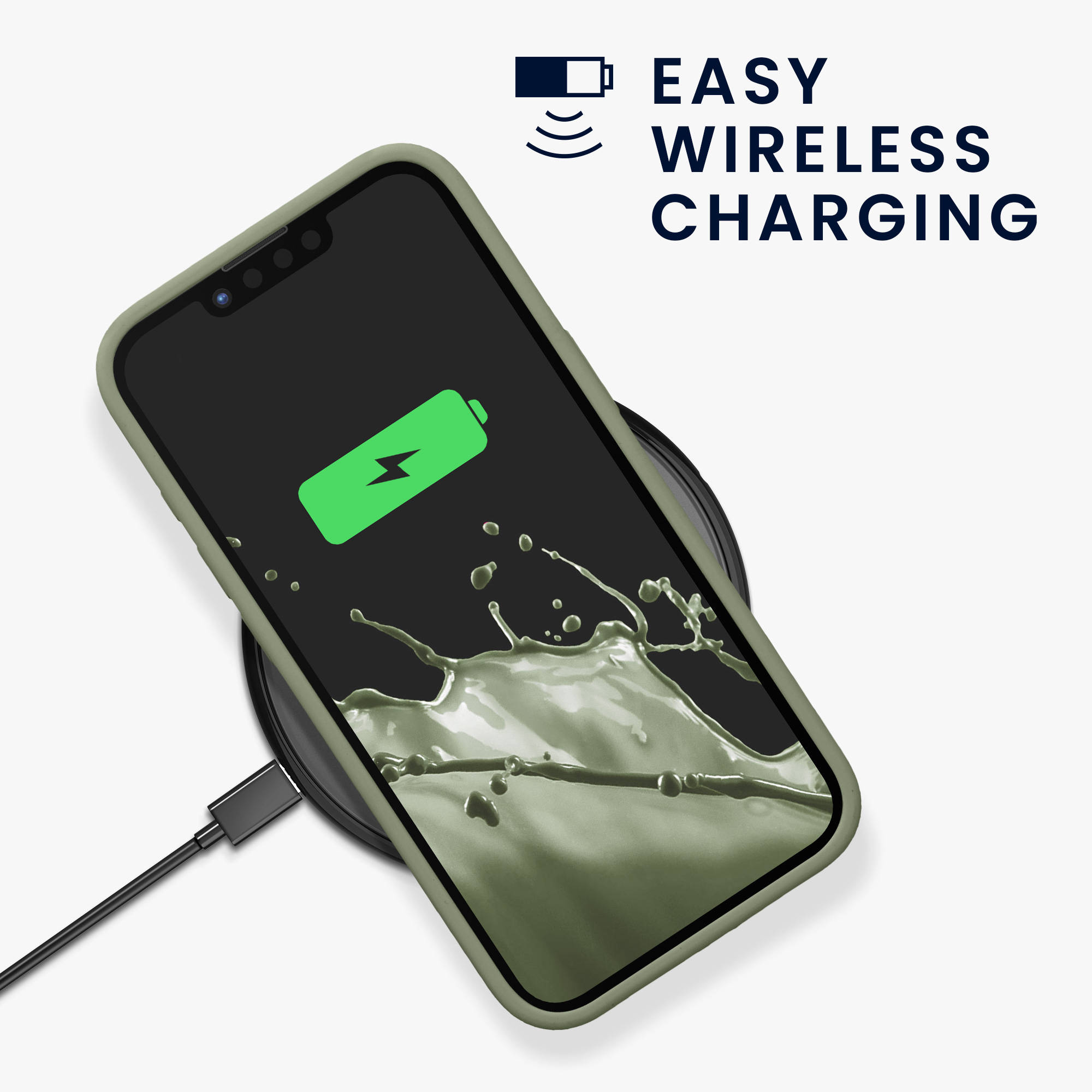 Pouzdro pro Apple iPhone 17e / iPhone 16e kwmobile tenké silikonové - šedozelená