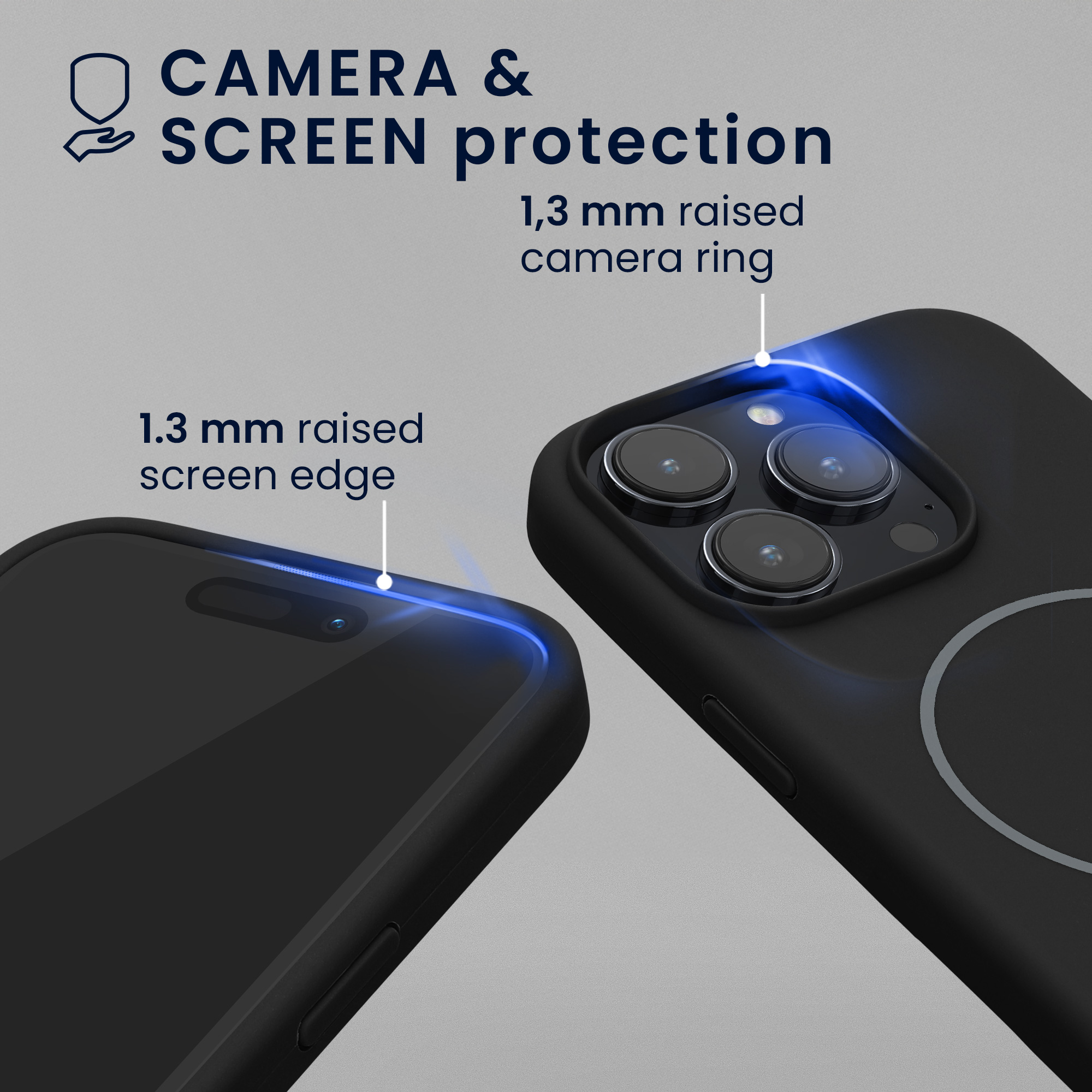 Magnetický kryt kwmobile pro iPhone 15 Pro - černá