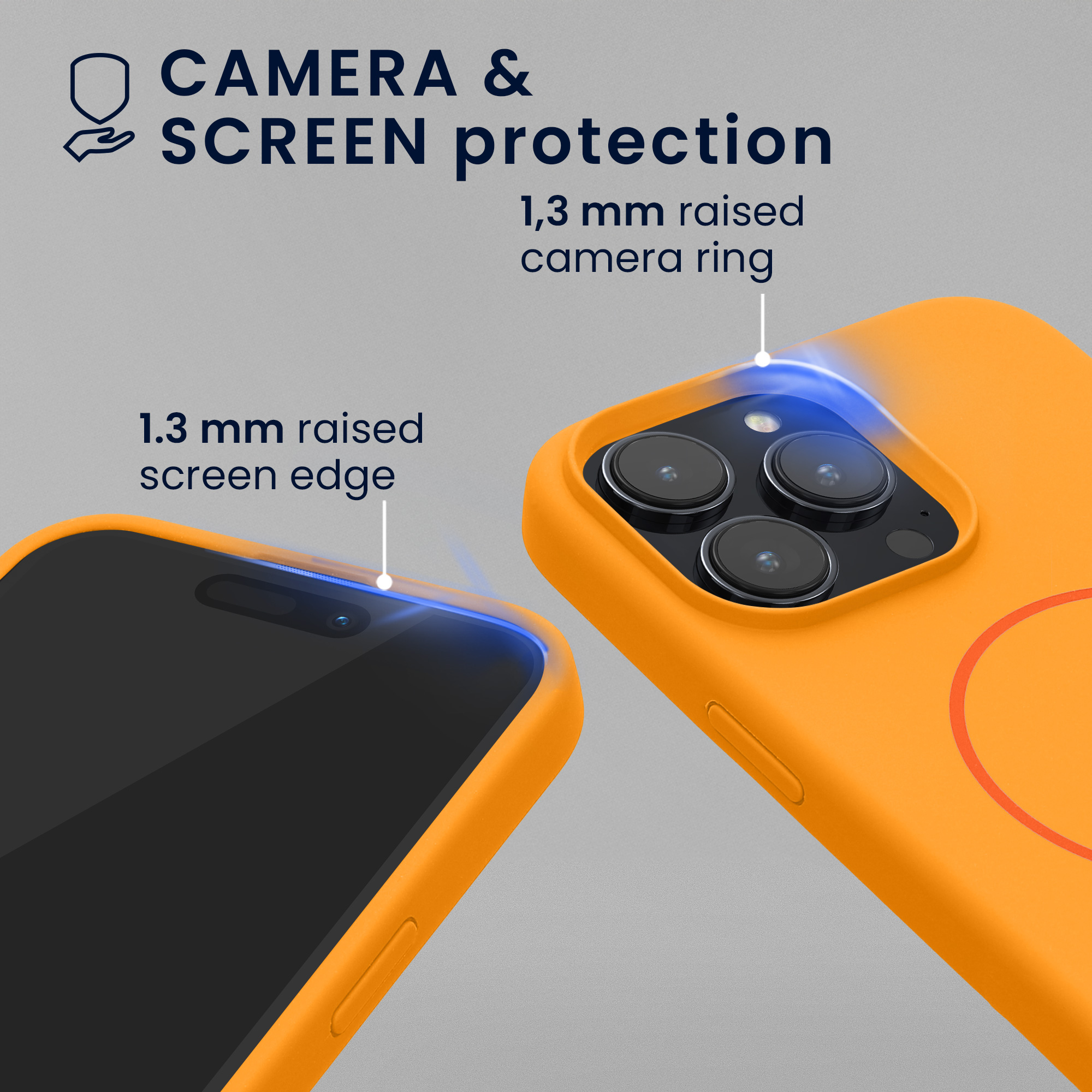 Magnetický kryt kwmobile pro iPhone 15 Pro Max - ovocně oranžová