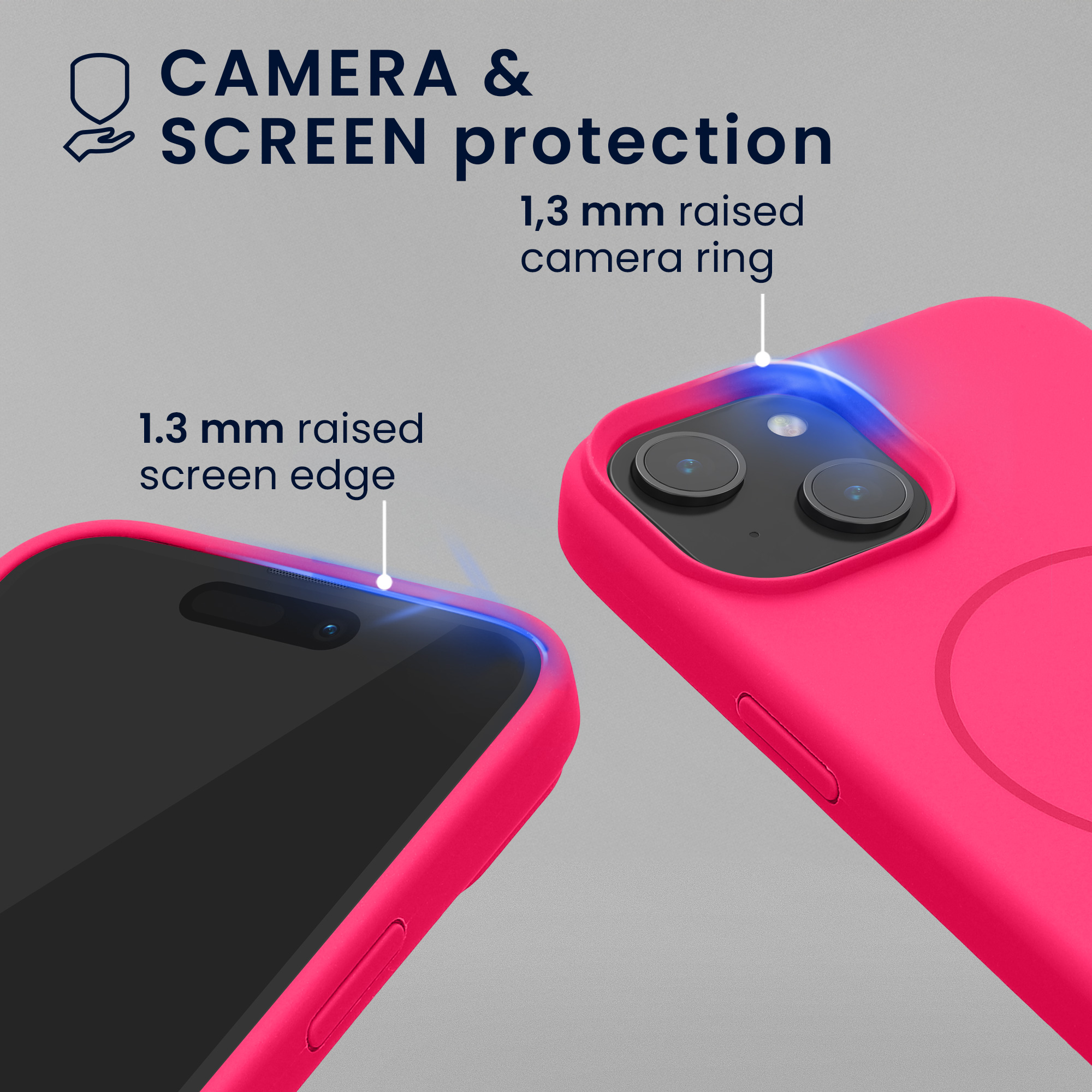 Kryt kwmobile MagSafe iPhone 15 neonově růžová