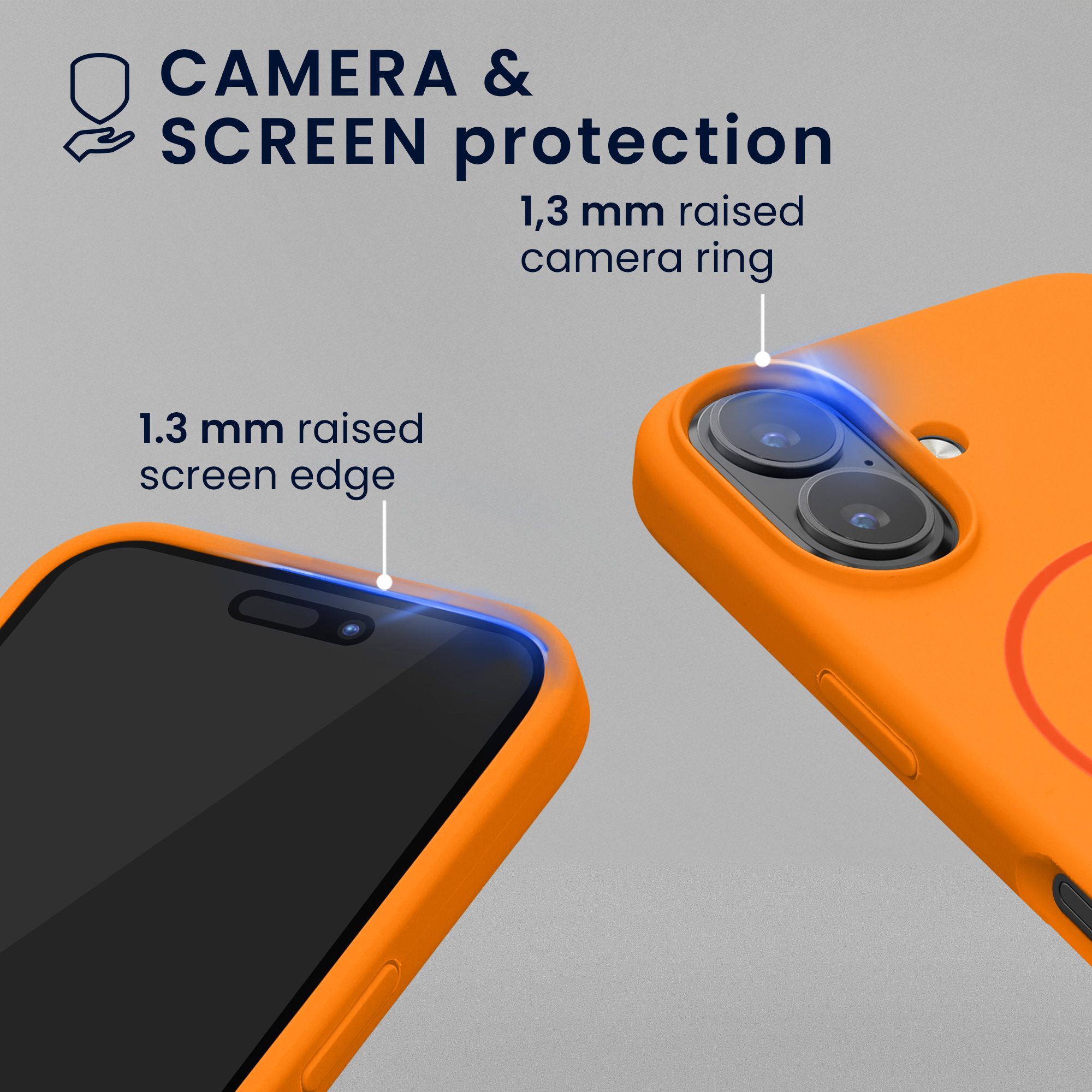 Magnetický kryt kwmobile pro iPhone 16 - ovocně oranžová