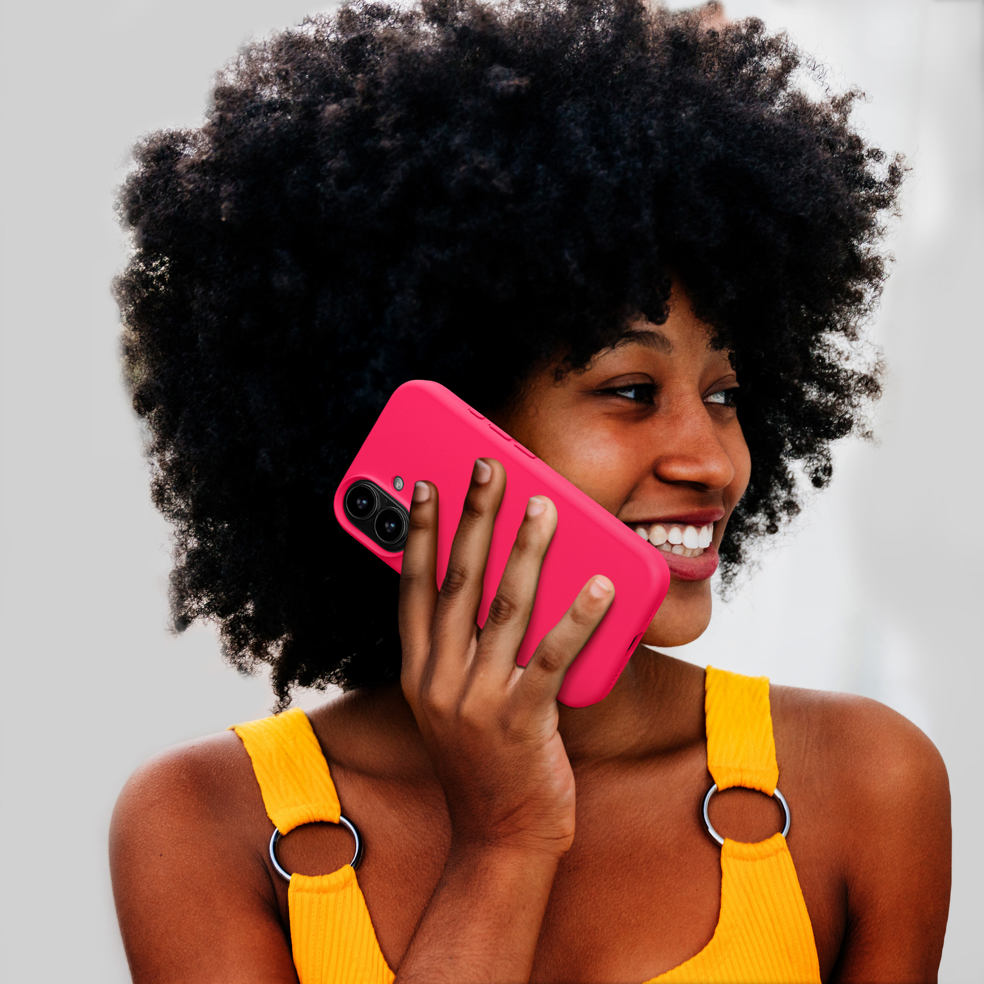Pouzdro pro Apple iPhone 17 kwmobile silikonové - neonově růžová