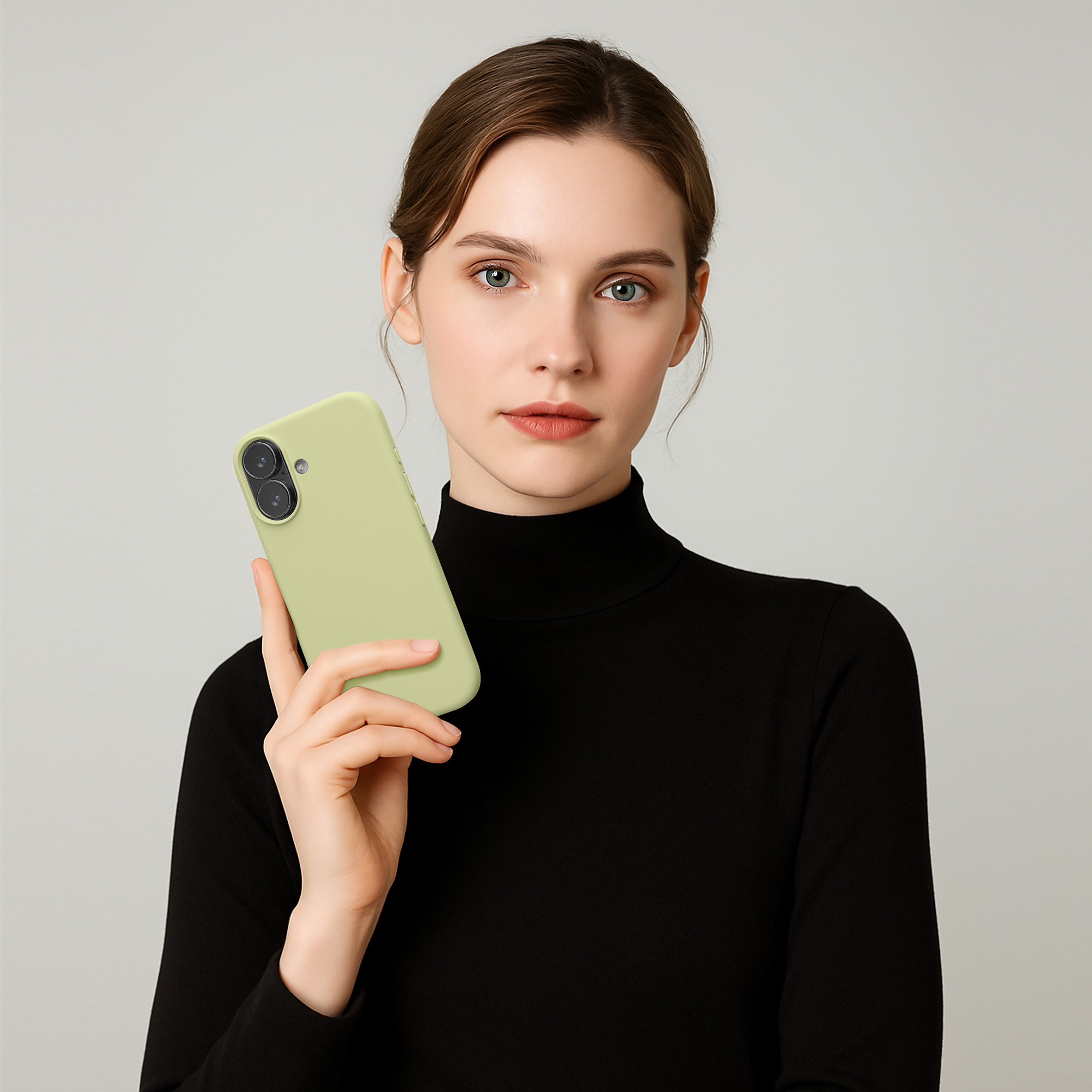 Silikonový kryt Kwmobile pro iPhone 17 - pistáciově zelená