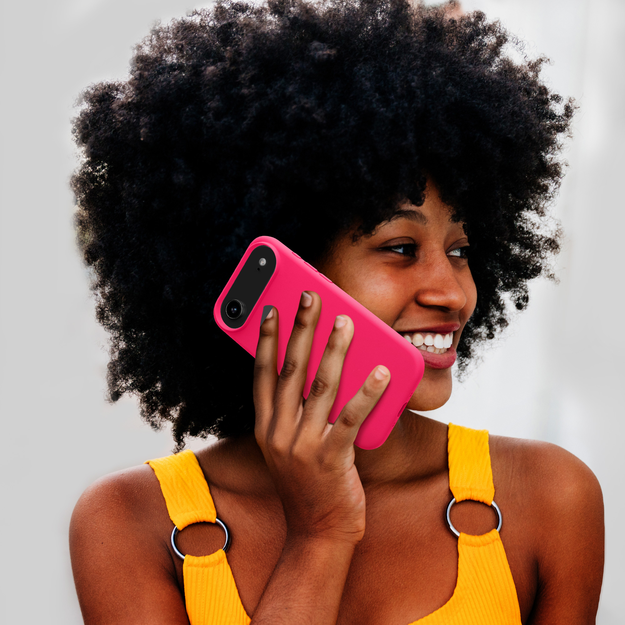 kwmobile TPU silikonový kryt pro Apple iPhone Air, měkký povrch, neonově růžová