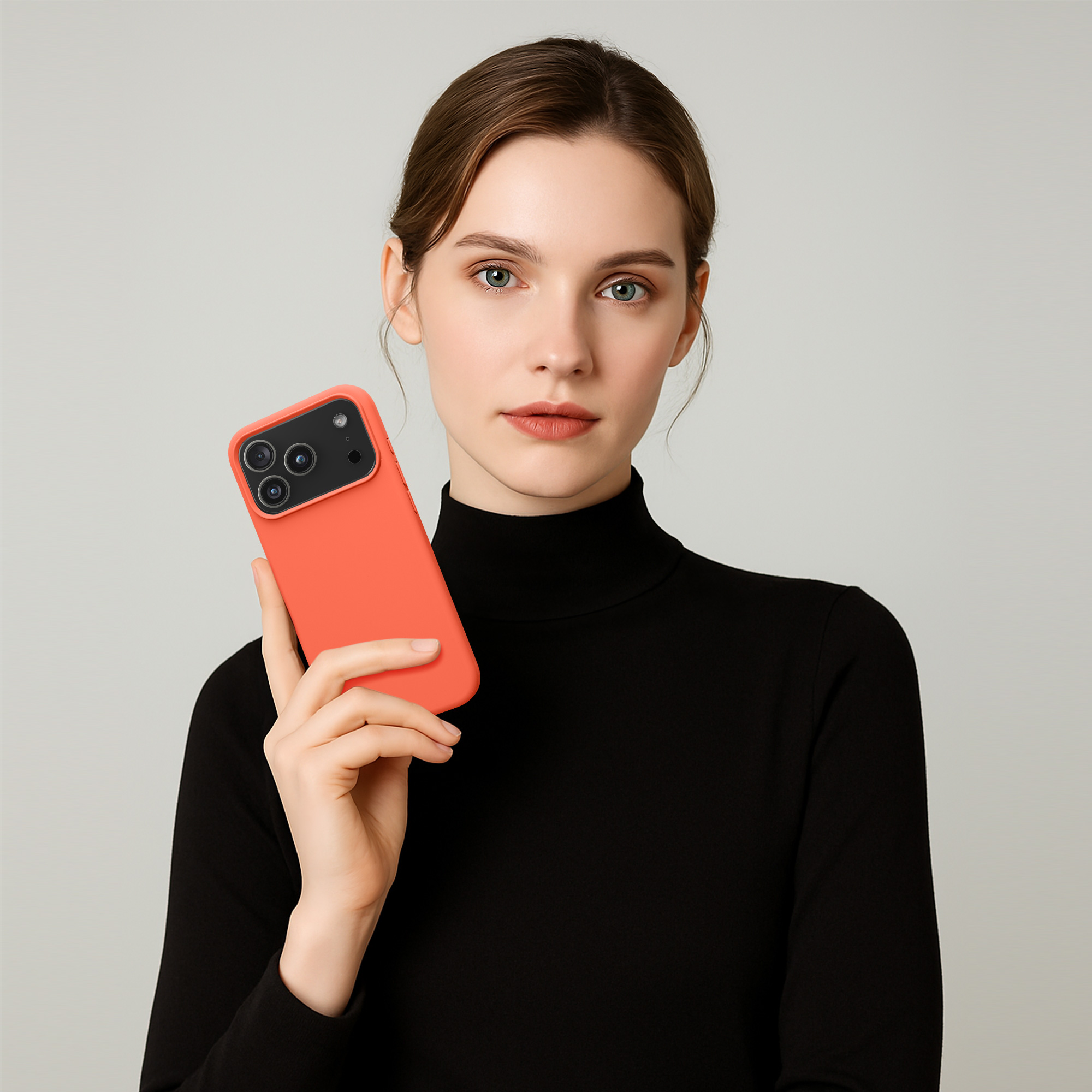 Silikonový kryt Kwmobile pro iPhone 17 Pro - výrazně korálová