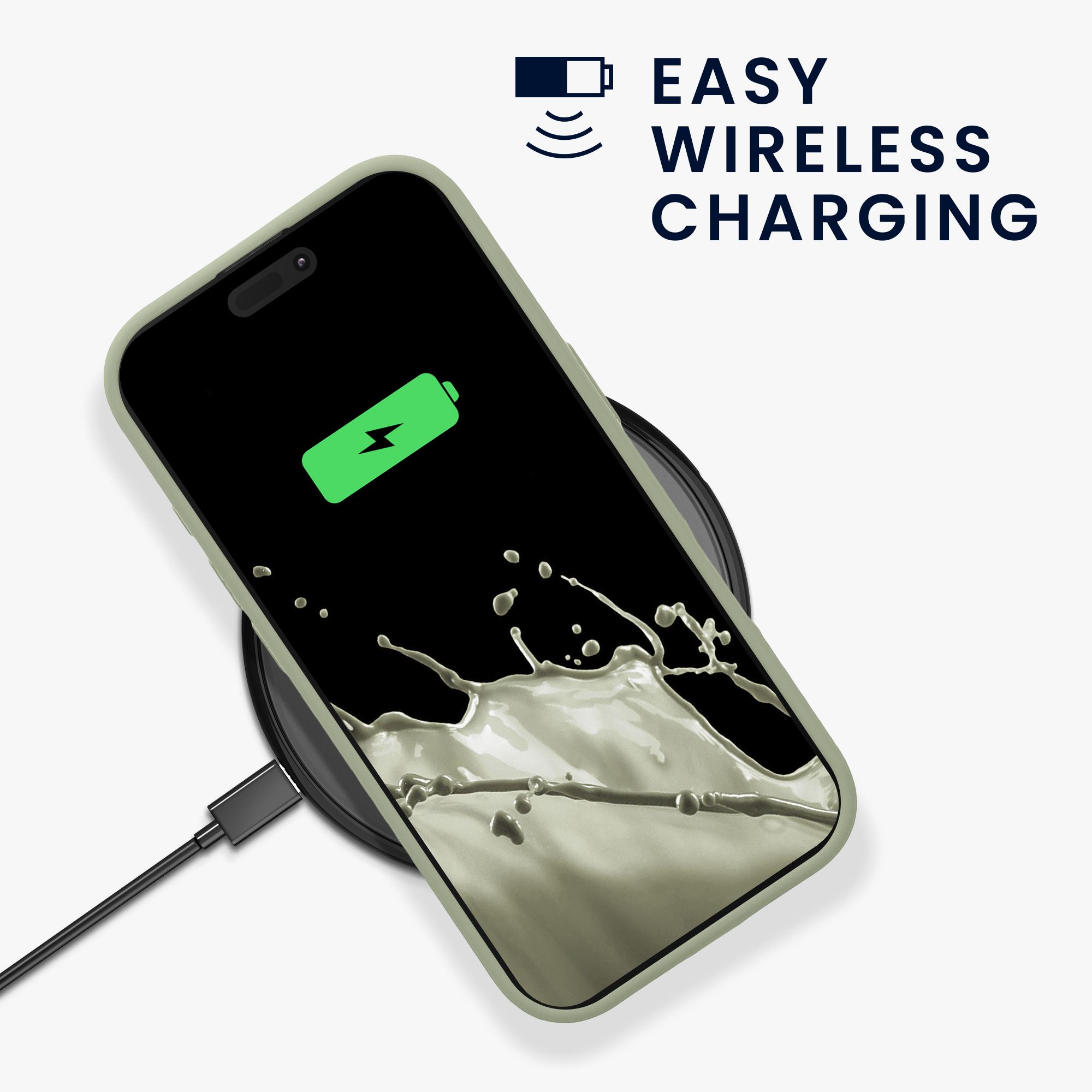 Pouzdro pro Apple iPhone 17 kwmobile tenké silikonové - šedozelená