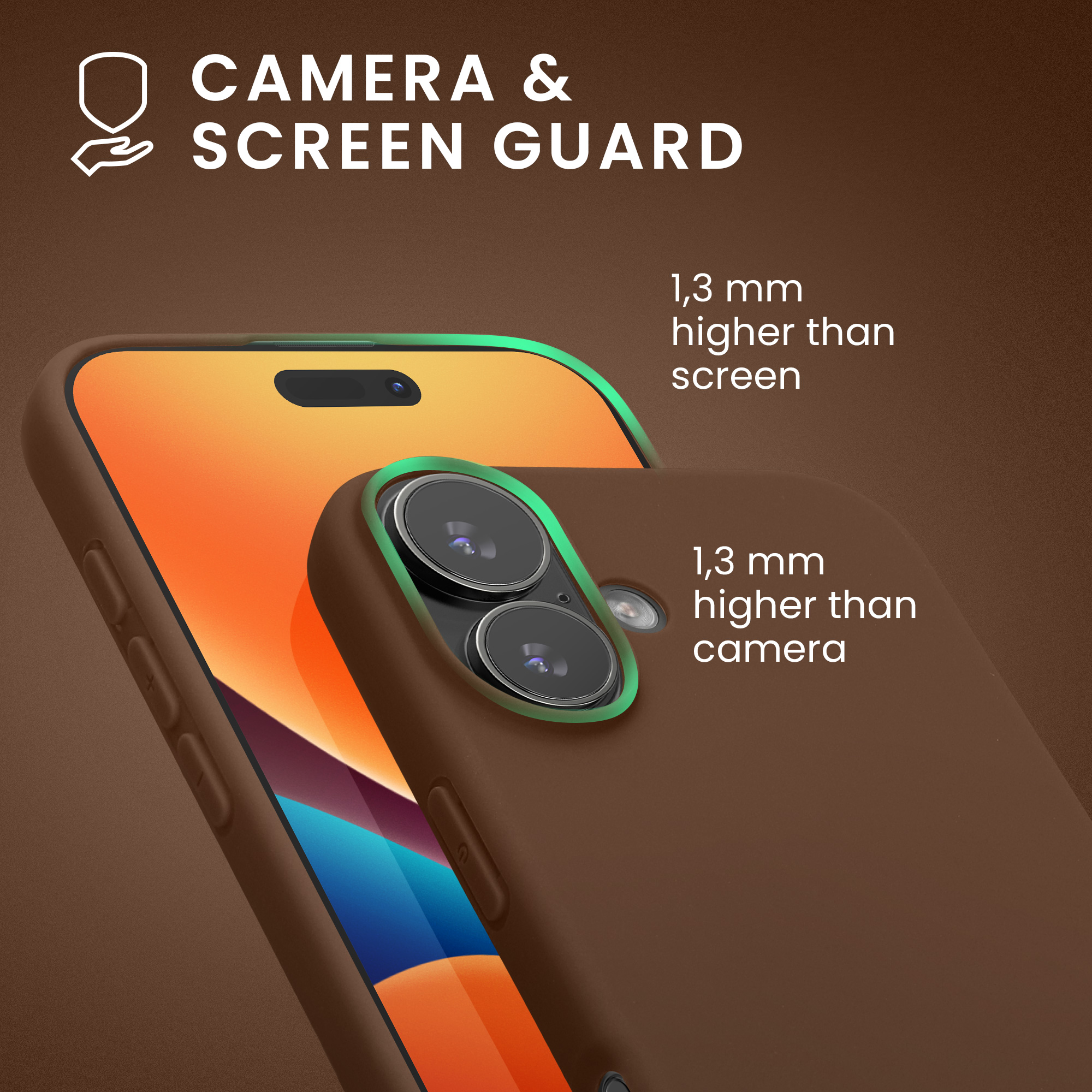 Pouzdro pro iPhone 17 kwmobile tenké silikonové - čokoládová