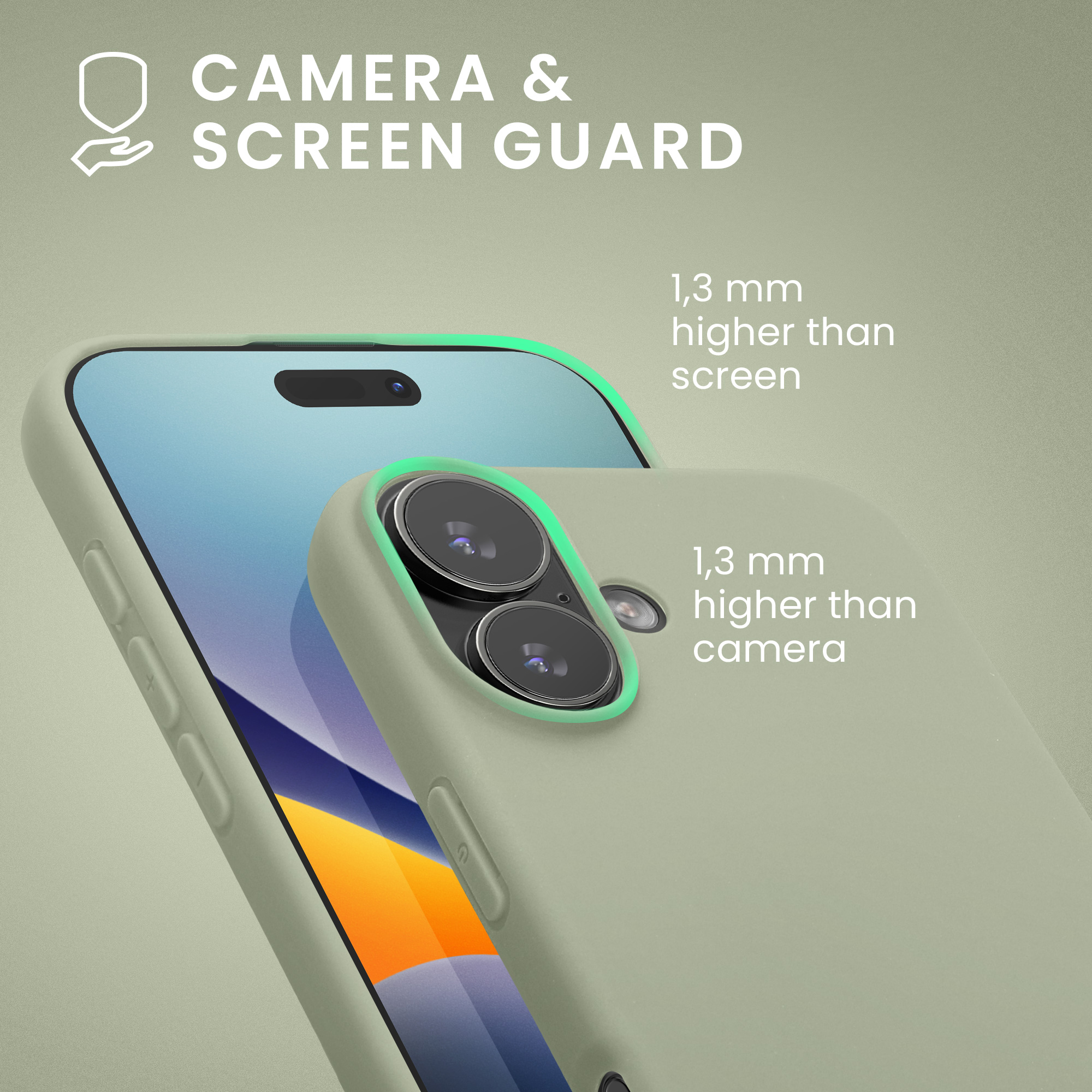 Pouzdro pro iPhone 17 kwmobile tenké silikonové - šedozelená