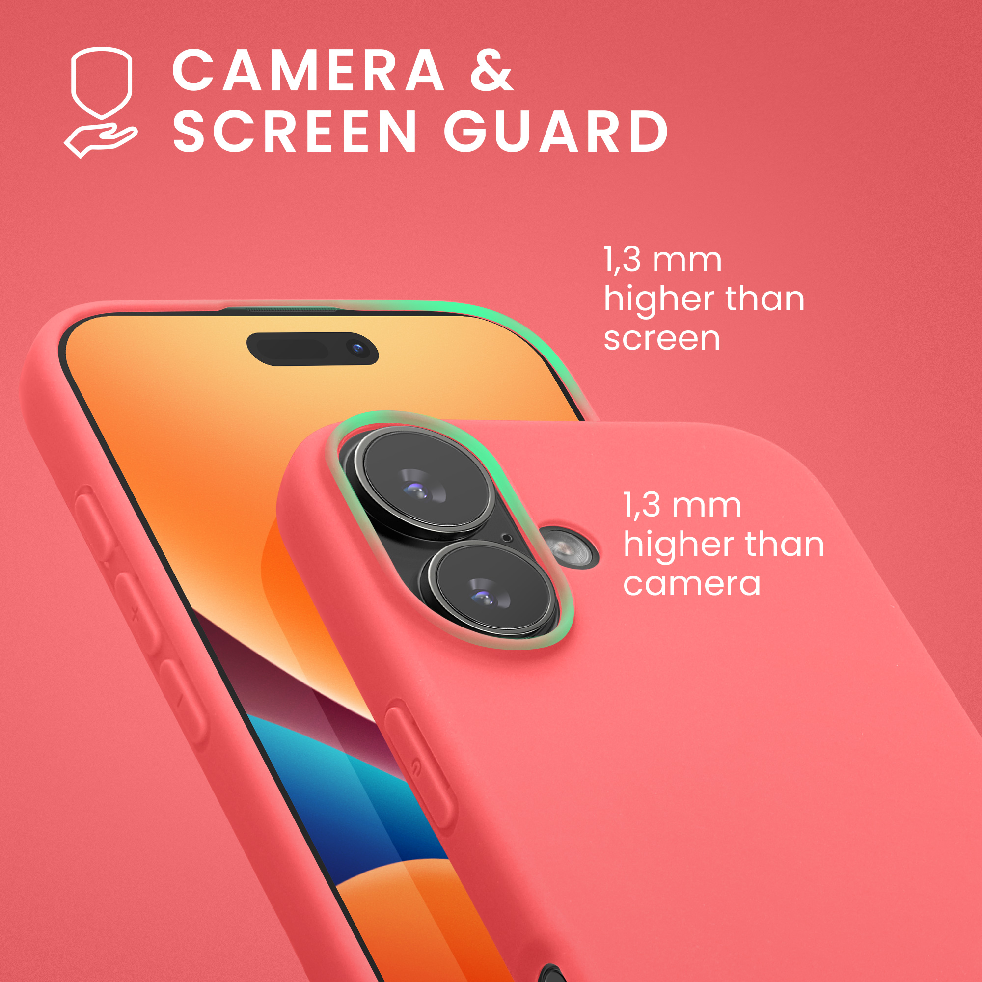 Pouzdro pro iPhone 17 kwmobile tenké silikonové - neonově korálová