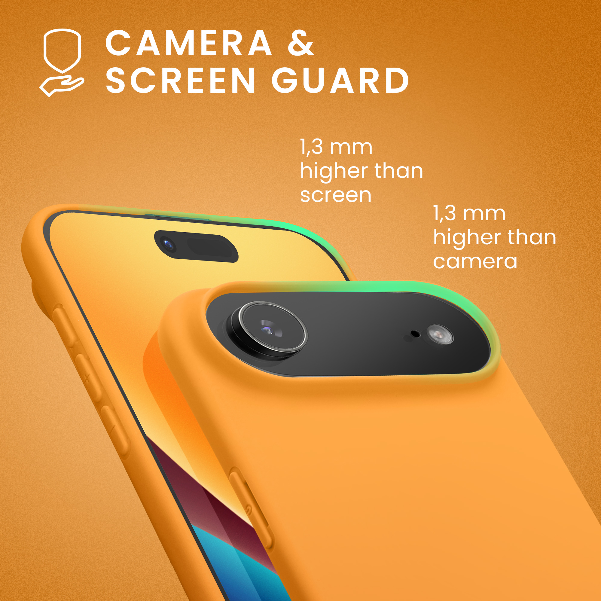 kwmobile měkký ochranný TPU kryt pro Apple iPhone Air, nárazuvzdorný, kompatibilní s bezdrátovým nabíjením, ovocně oranžová