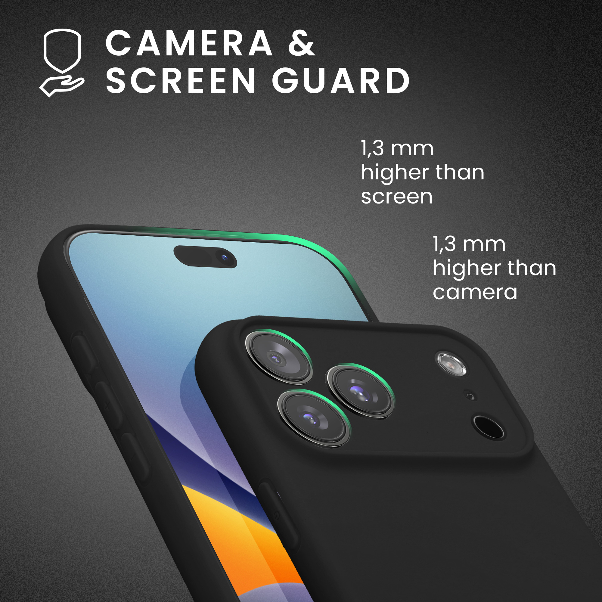 Silikonový kryt Kwmobile pro iPhone 17 Pro - černá matná