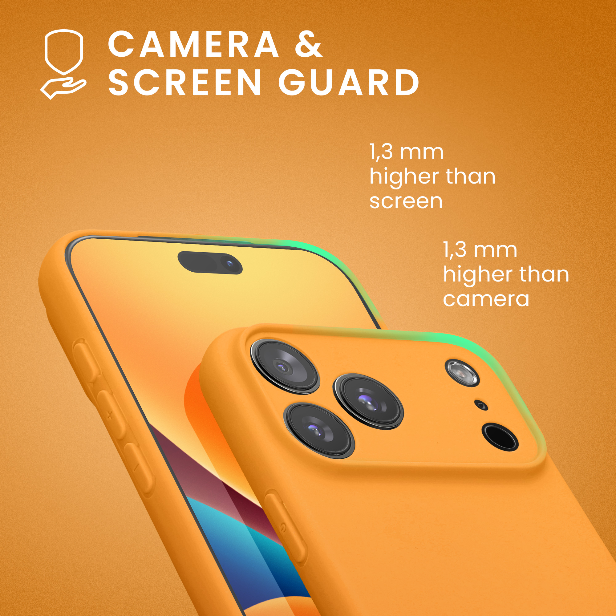 Silikonový kryt Kwmobile pro iPhone 17 Pro - fruity orange
