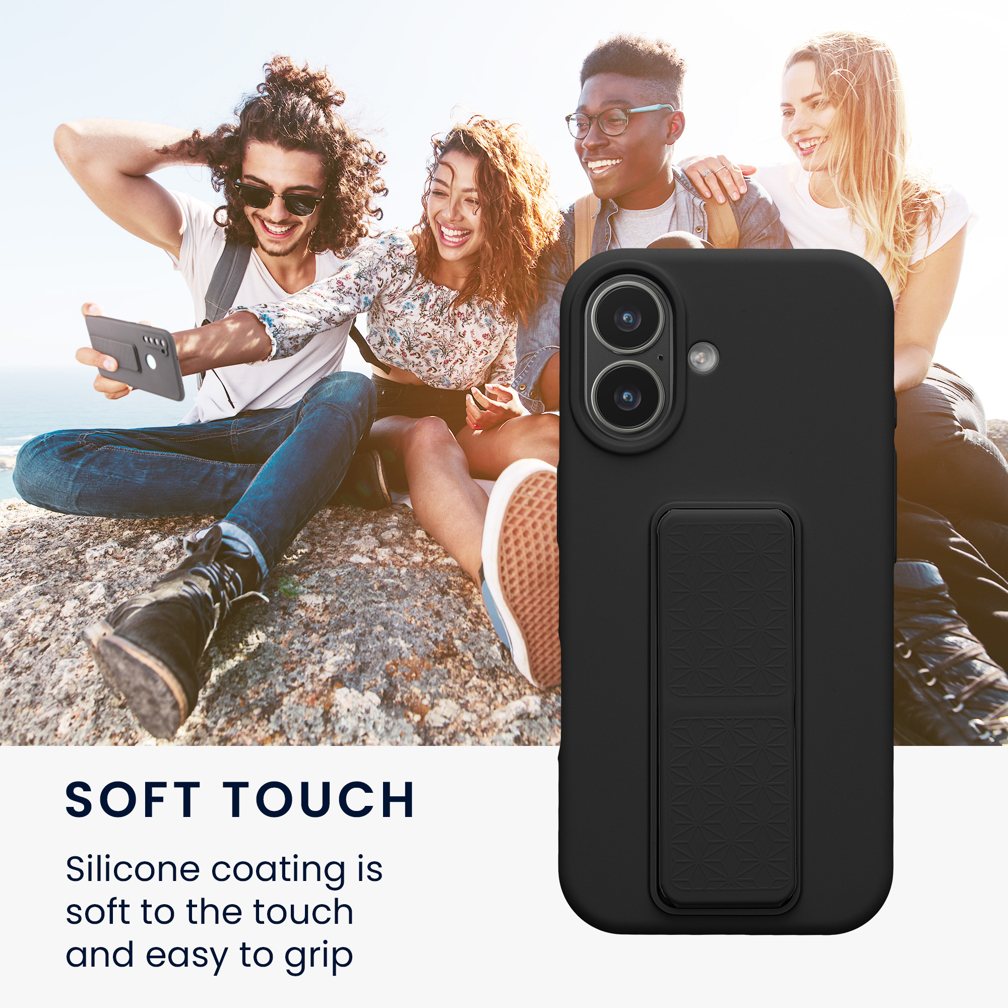 Silikonový kryt Kwmobile pro iPhone 17 - černá