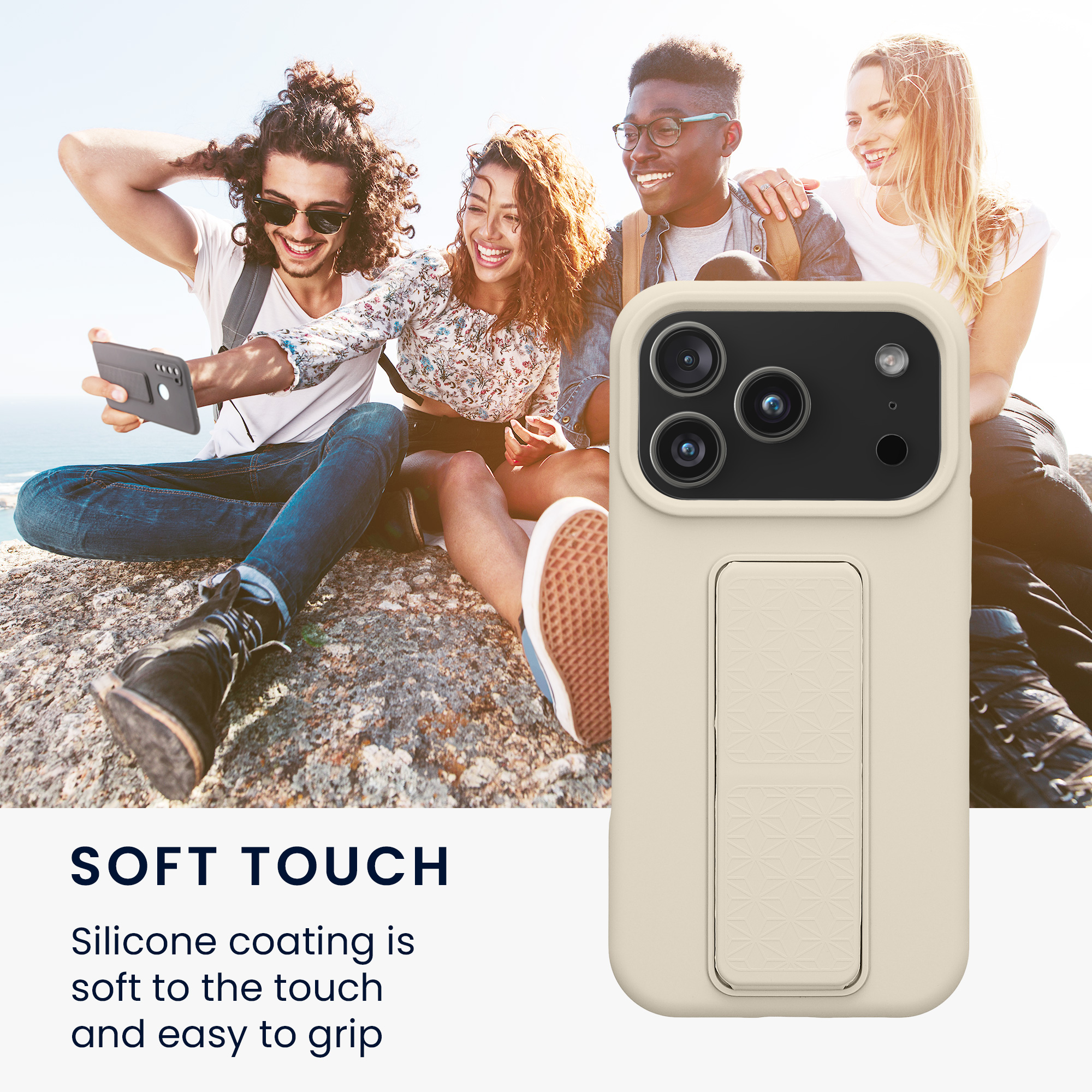 Kryt s poutkem na mobil Apple iPhone 18 Pro / 17 Pro - kwmobile, krémový