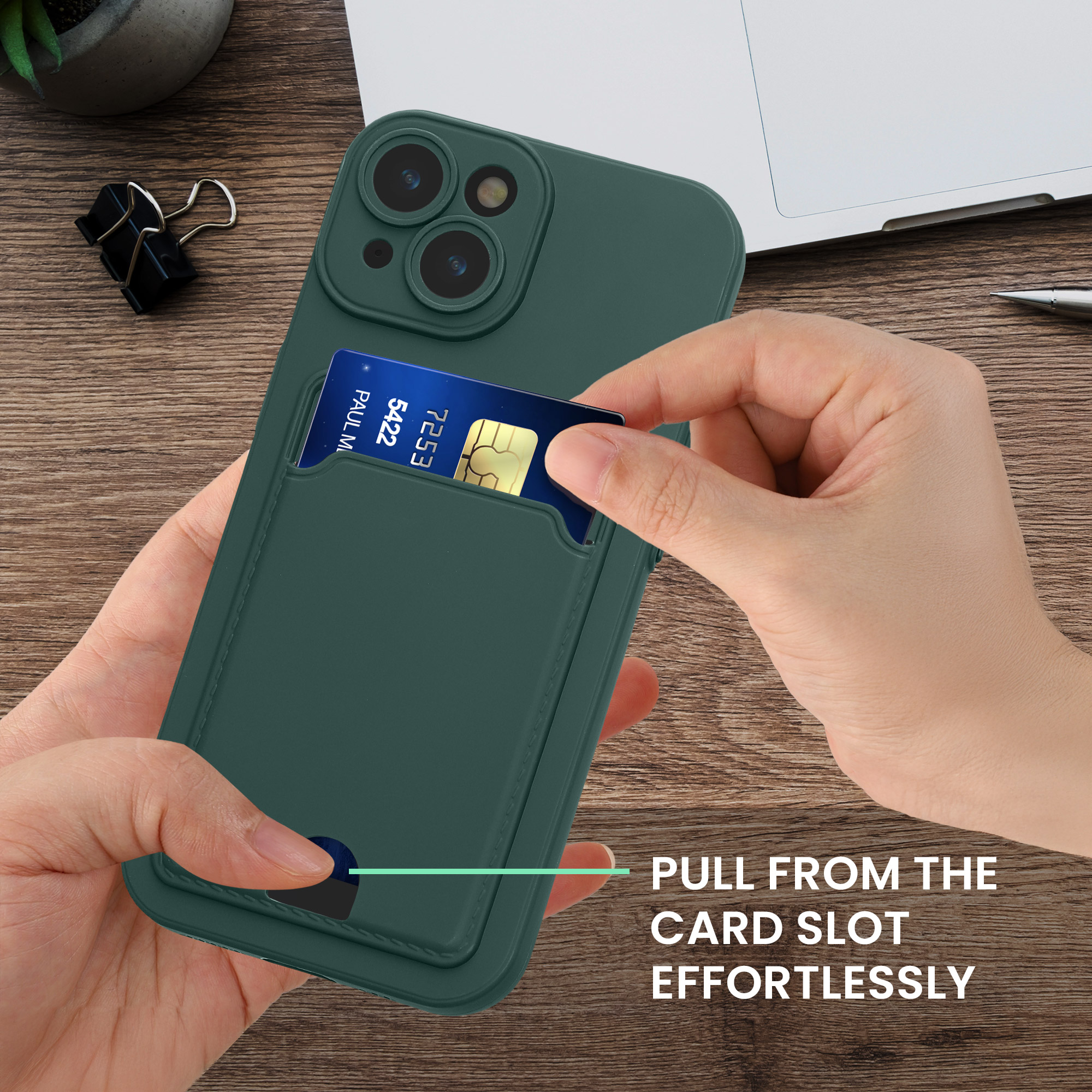 Nabíječka kwmobile slim iPhone 15 zelená