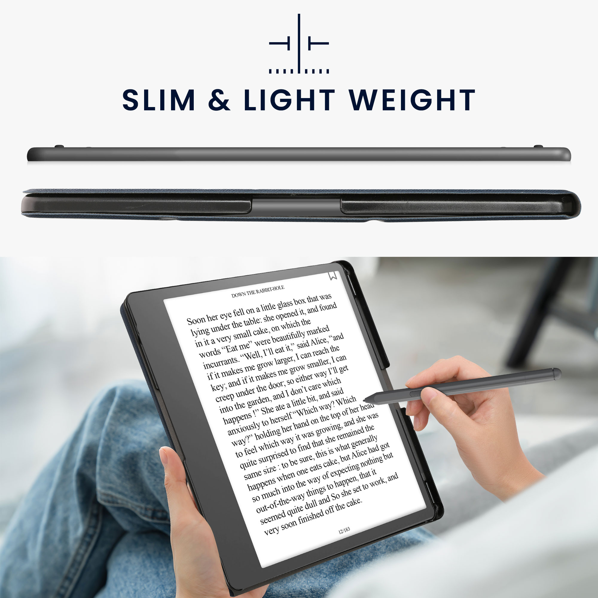 Pouzdro na čtečku kwmobile Kindle Scribe 2022/2024 - tmavě modrá