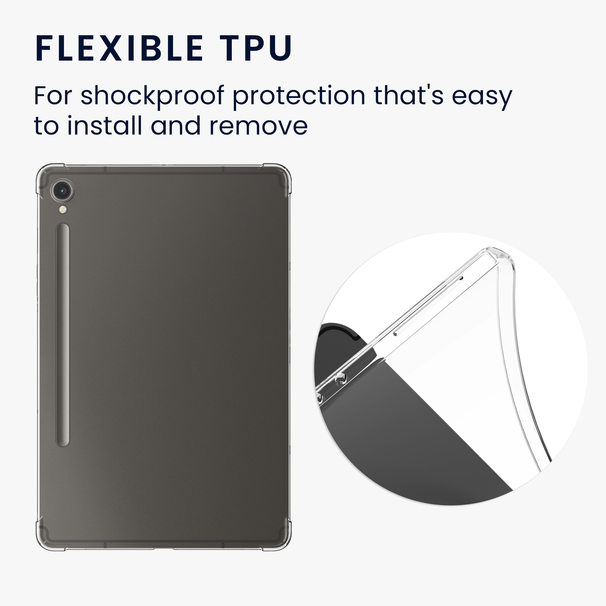 Zadní obal na tablet Galaxy Tab S9 FE kwmobile transparentní