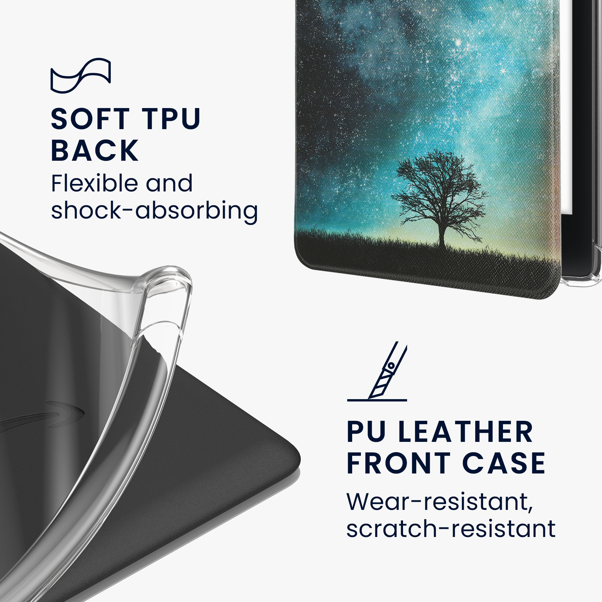 Pouzdro na čtečku kwmobile Kindle Paperwhite 2024 / Colorsoft - Cosmic Nature