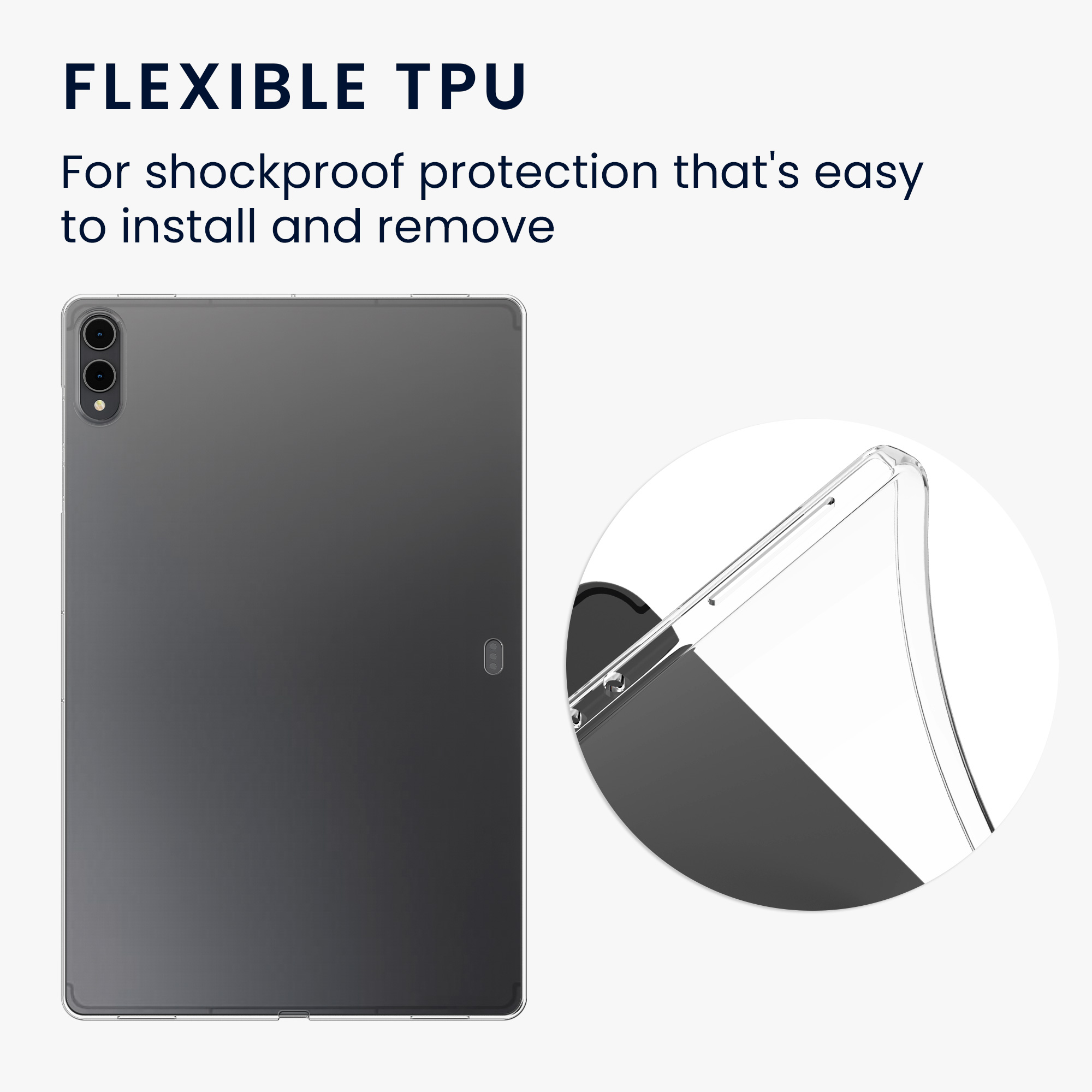 Zadní obal na tablet Galaxy Tab S11 Ultra kwmobile transparentní