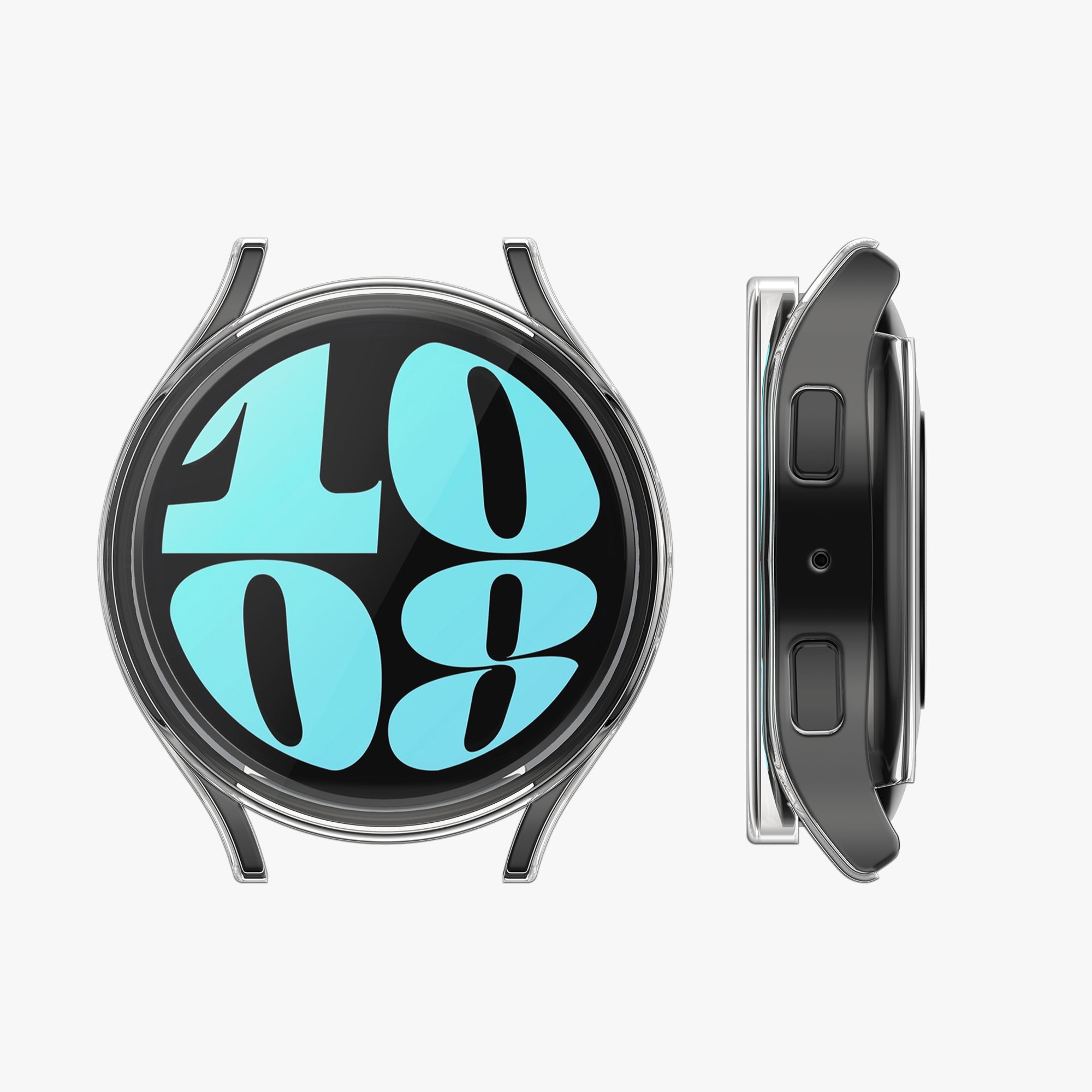 2x obal s ochranným sklem pro Samsung Galaxy Watch 6 40mm kwmobile silikonové - transparentní
