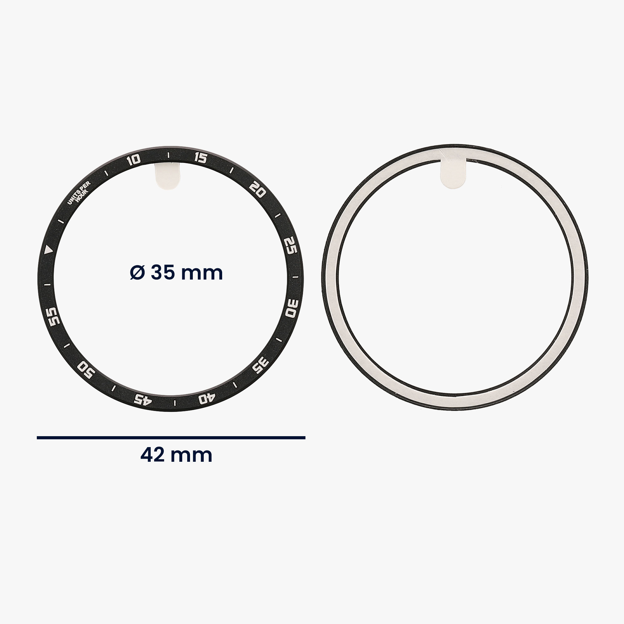 Ochranný rámeček na hodinky Galaxy Watch 6 Classic 43mm kwmobile černý/stříbrný