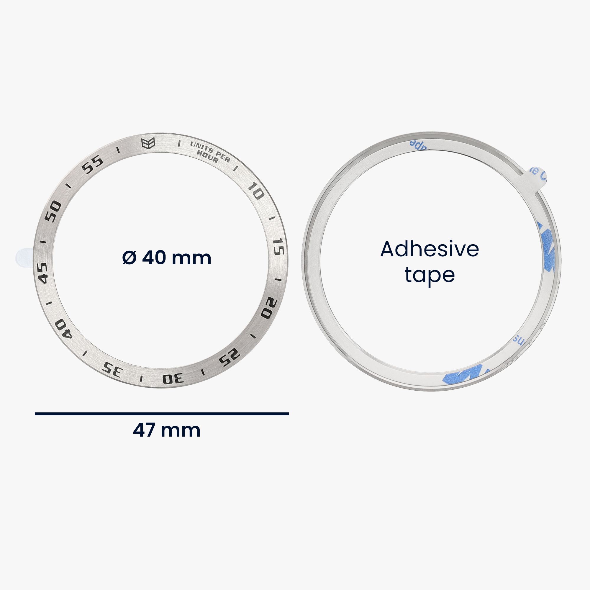 Ochranný rámeček na hodinky Galaxy Watch 6 Classic 47mm kwmobile stříbrný/černý