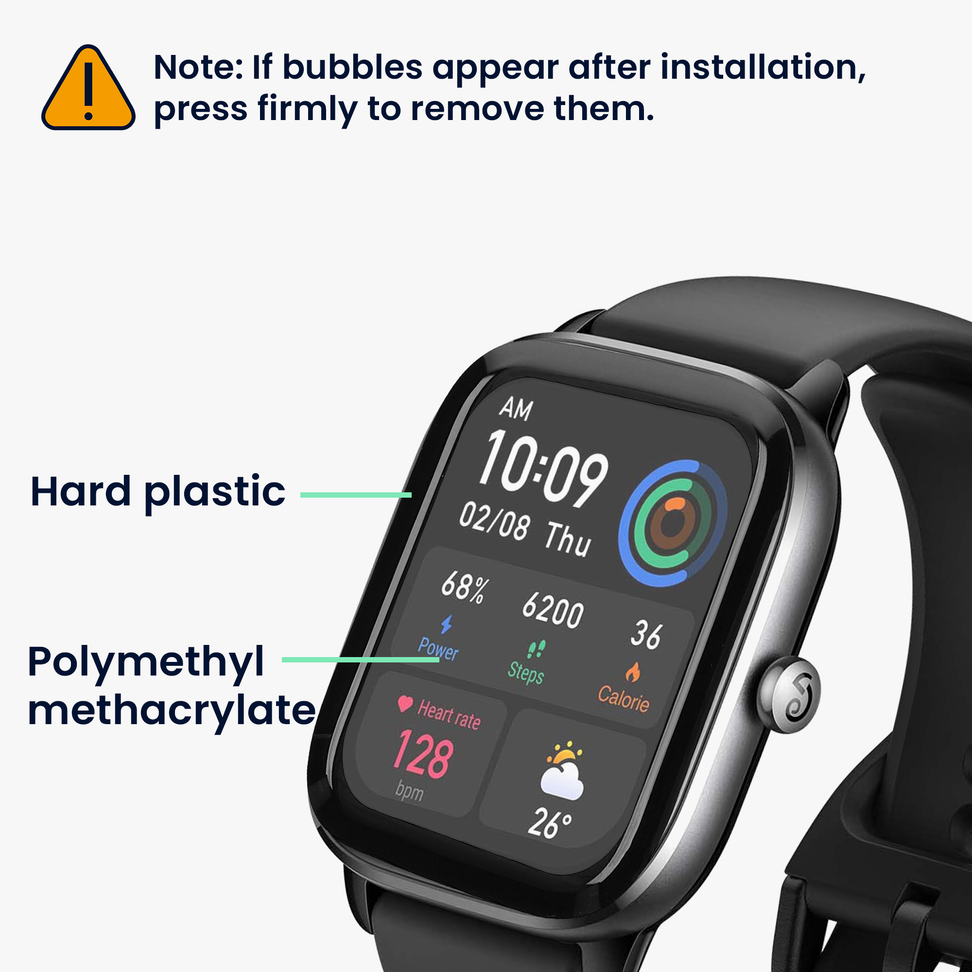 Sada 2 Ochranná fólie pro Huami Amazfit GTS 2 Mini kwmobile