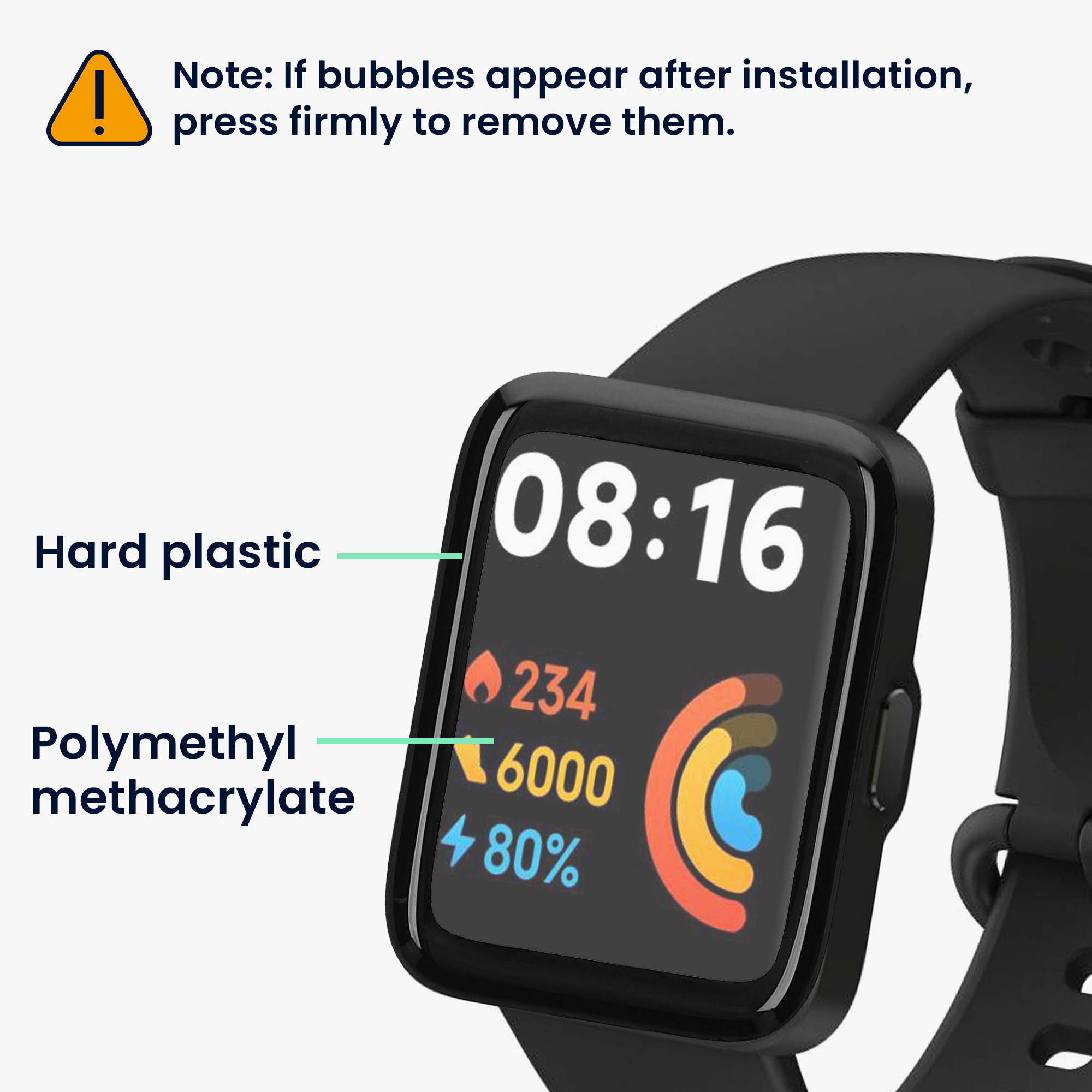 kwmobile ochranná fólie proti otiskům Redmi Watch 2 Lite 2 ks