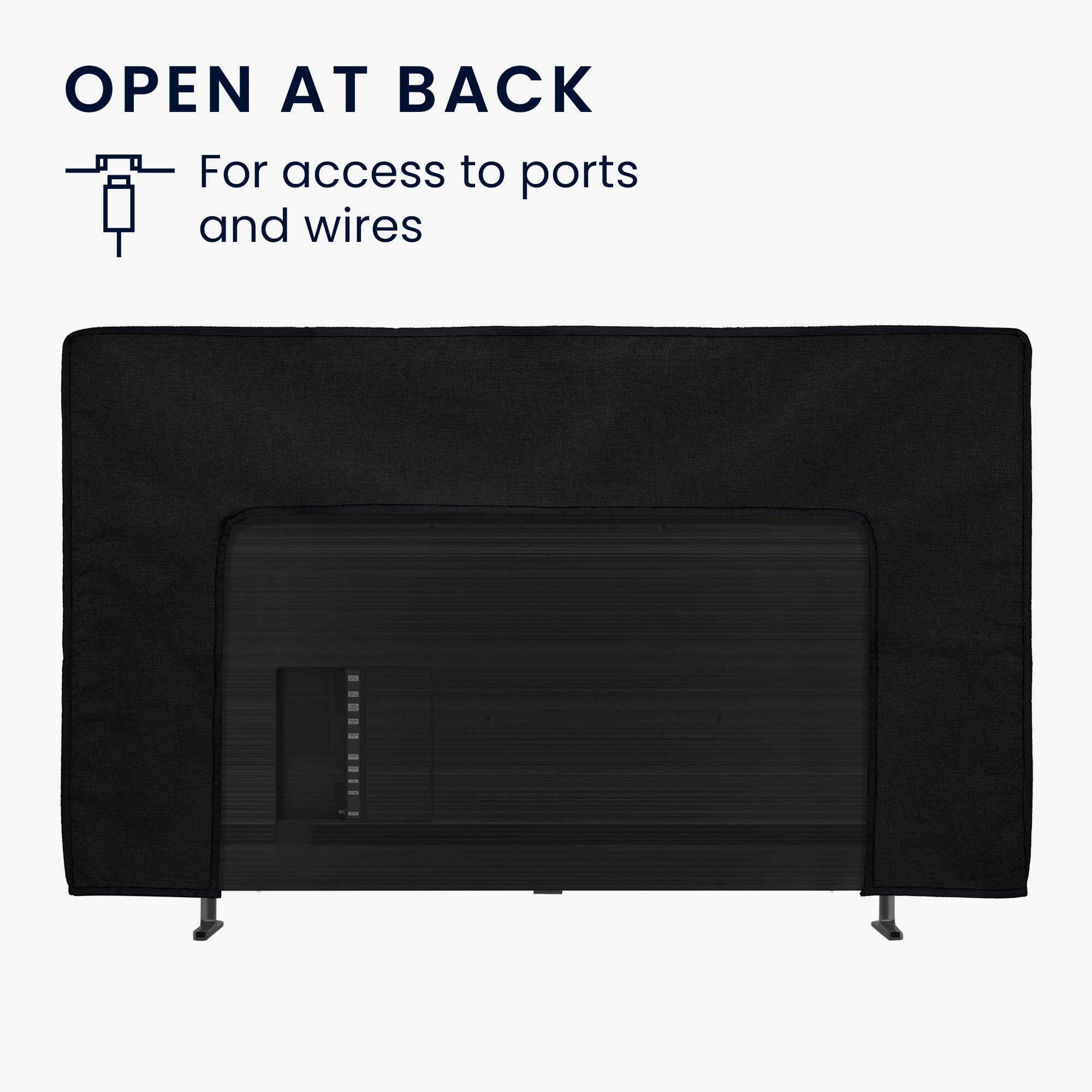 Prachový obal na TV 24" kwmobile kwmobile indoor 24" tv cover – linen fabric black