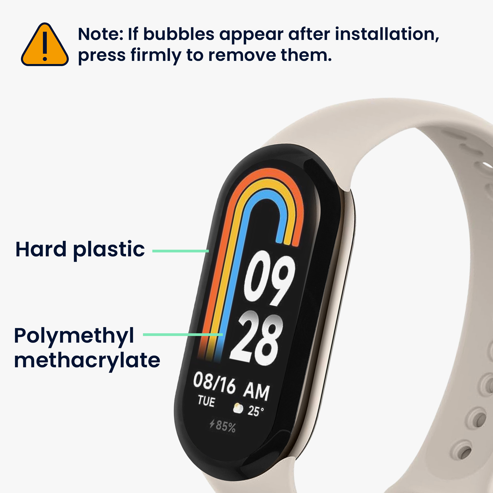2 ks Ochranná fólie kwmobile Xiaomi Mi, 2x Smart Watch Protector Anti-Fingerprint
