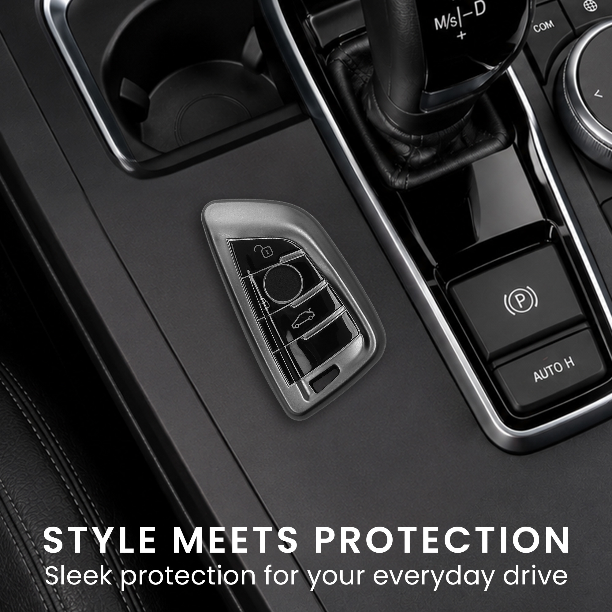 Tpu pouzdro na klíč od auta BMW 3 tlačítka Smart Key protiskluzové matně černé