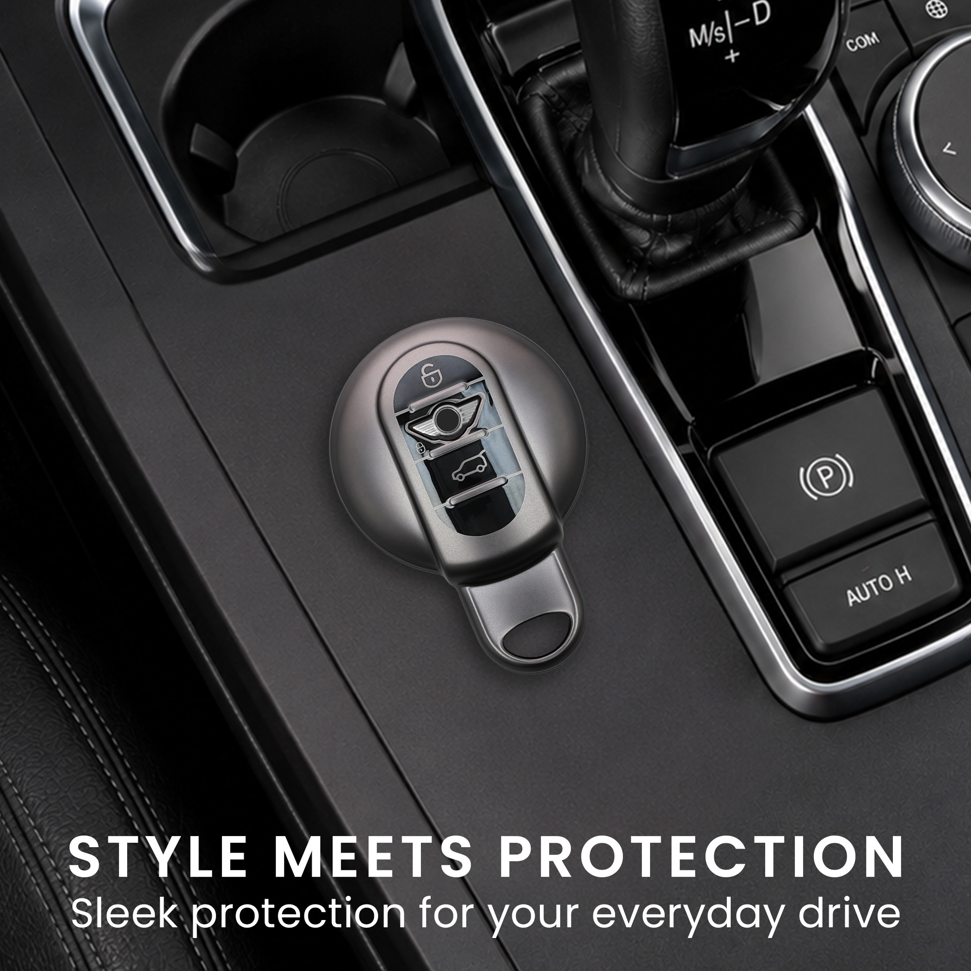 Pouzdro na autoklíč kwmobile pro Mini 3 Button - Matná černá / černá