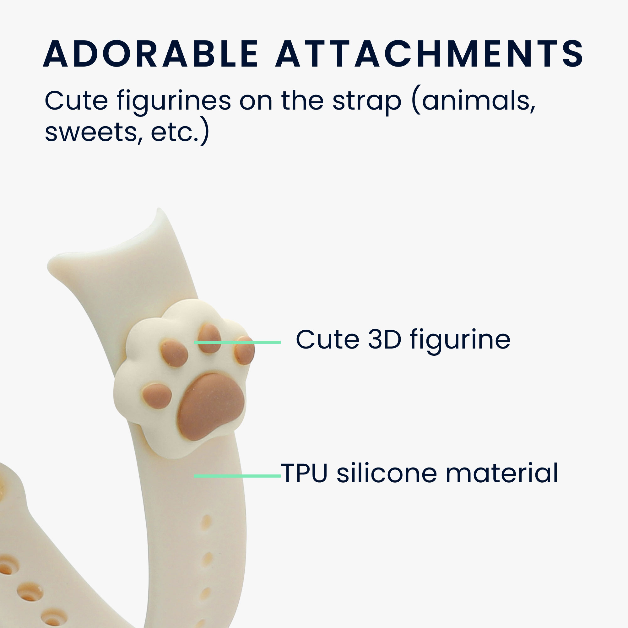 Řemínek Xiaomi Smart Band 10 / Smart Band 9 / 8 Wristband kwmobile - cat white