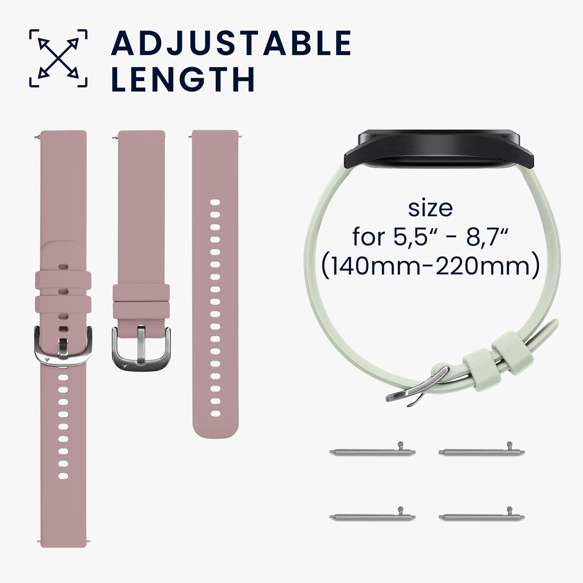 Náhradní řemínky Huawei Watch GT5 41mm sada 2 ks levandulová/pastelová zelená kwmobile