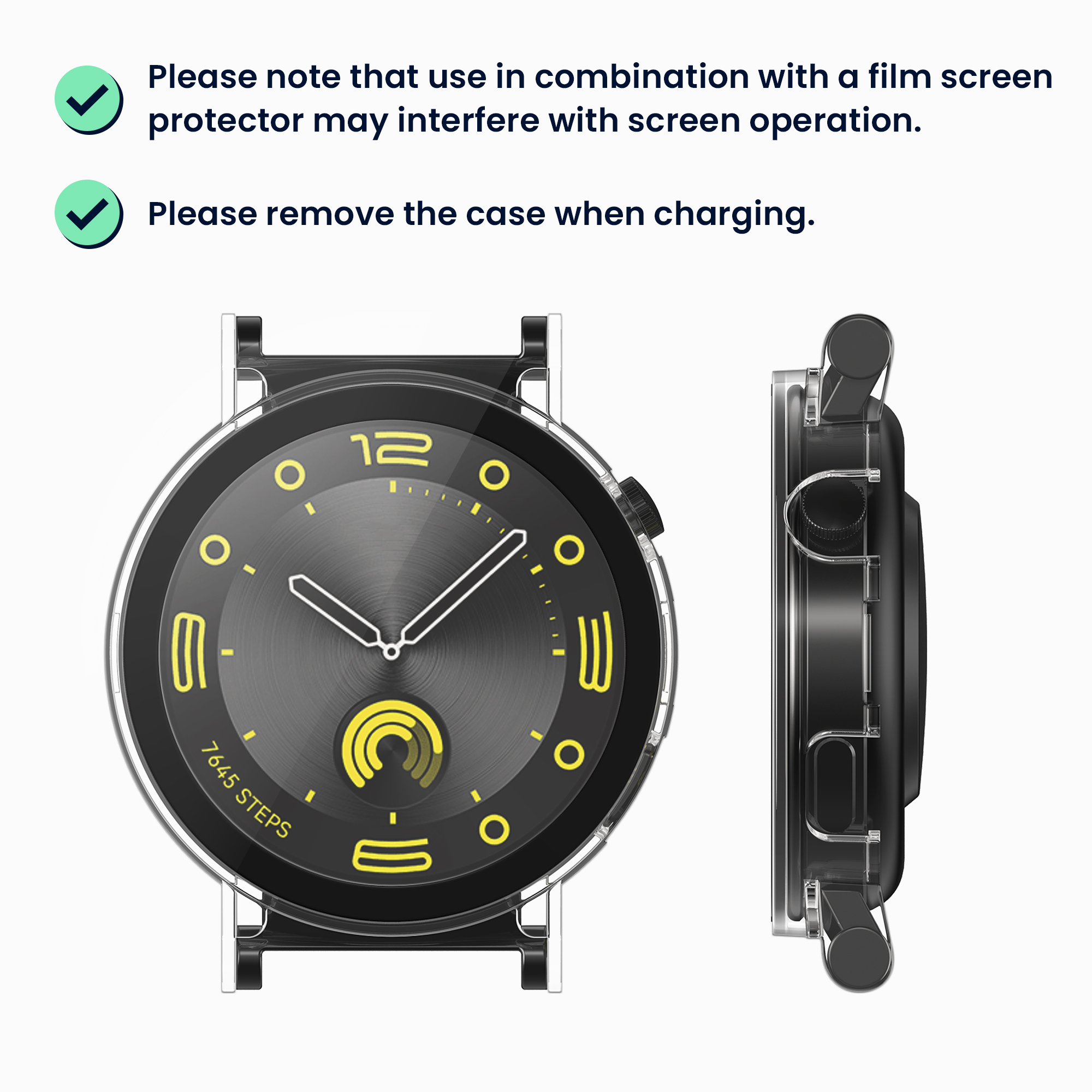 Ochranný kryt hodinky Huawei Watch GT4 41mm tvrzené sklo sada 2 ks průhledná kwmobile
