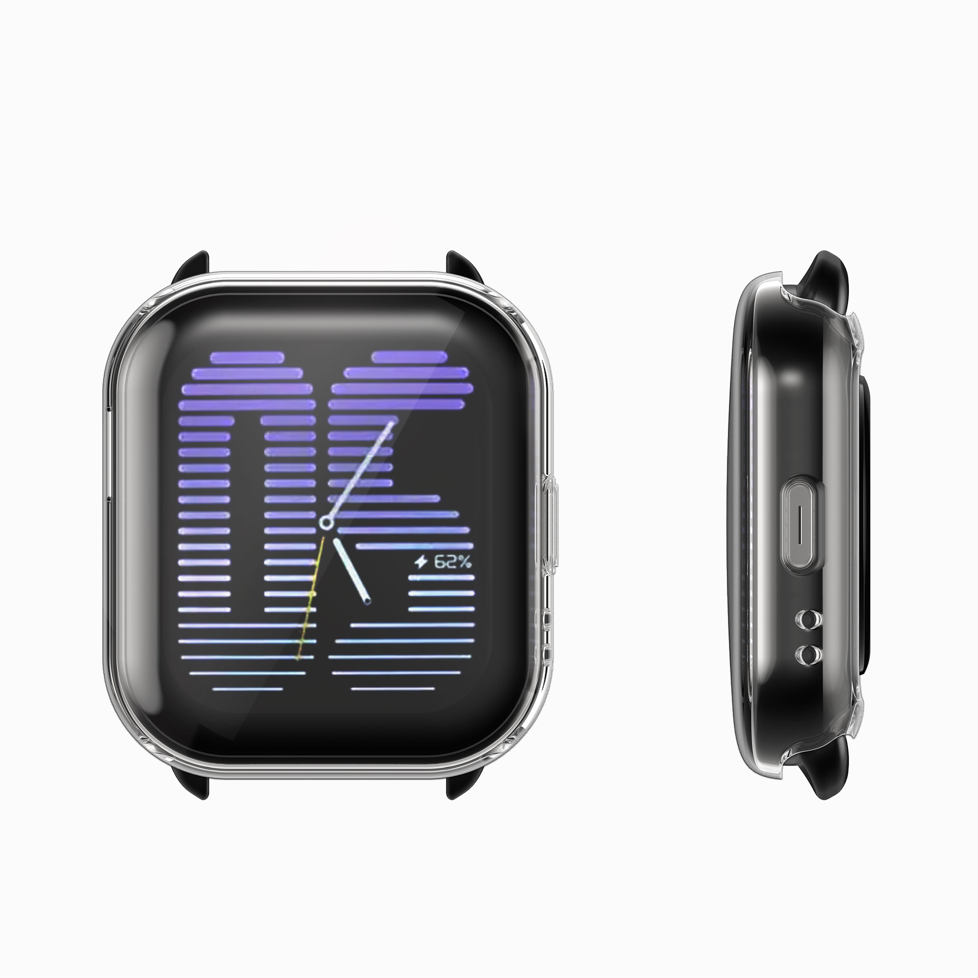2x obal s ochranným sklem pro Amazfit Active (A2211) kwmobile silikonové - transparentní