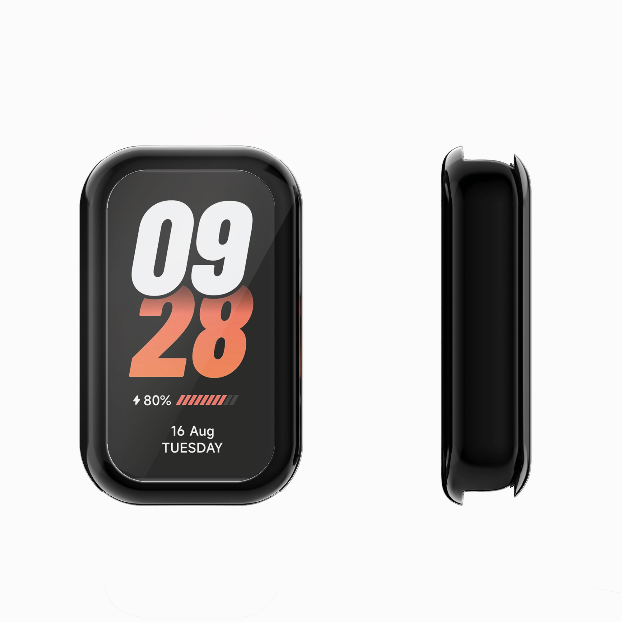 2x Ochranná fólie Xiaomi Smart Band 8 Active / Redmi Band 2 kwmobile - černá / růžově zlatá