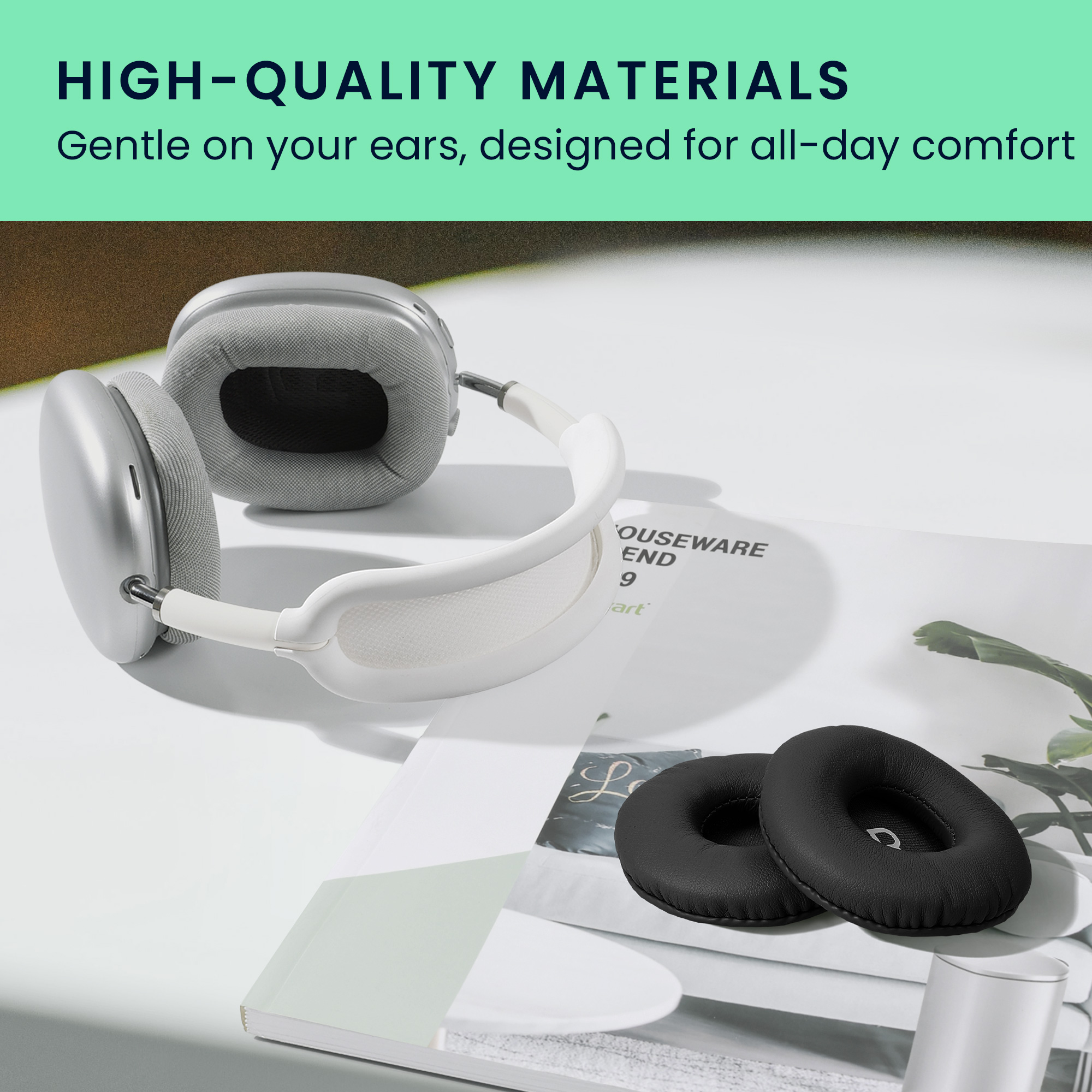 2x Náušníky na sluchátka kwmobile pro Philips H4205 Ear Pads - černá