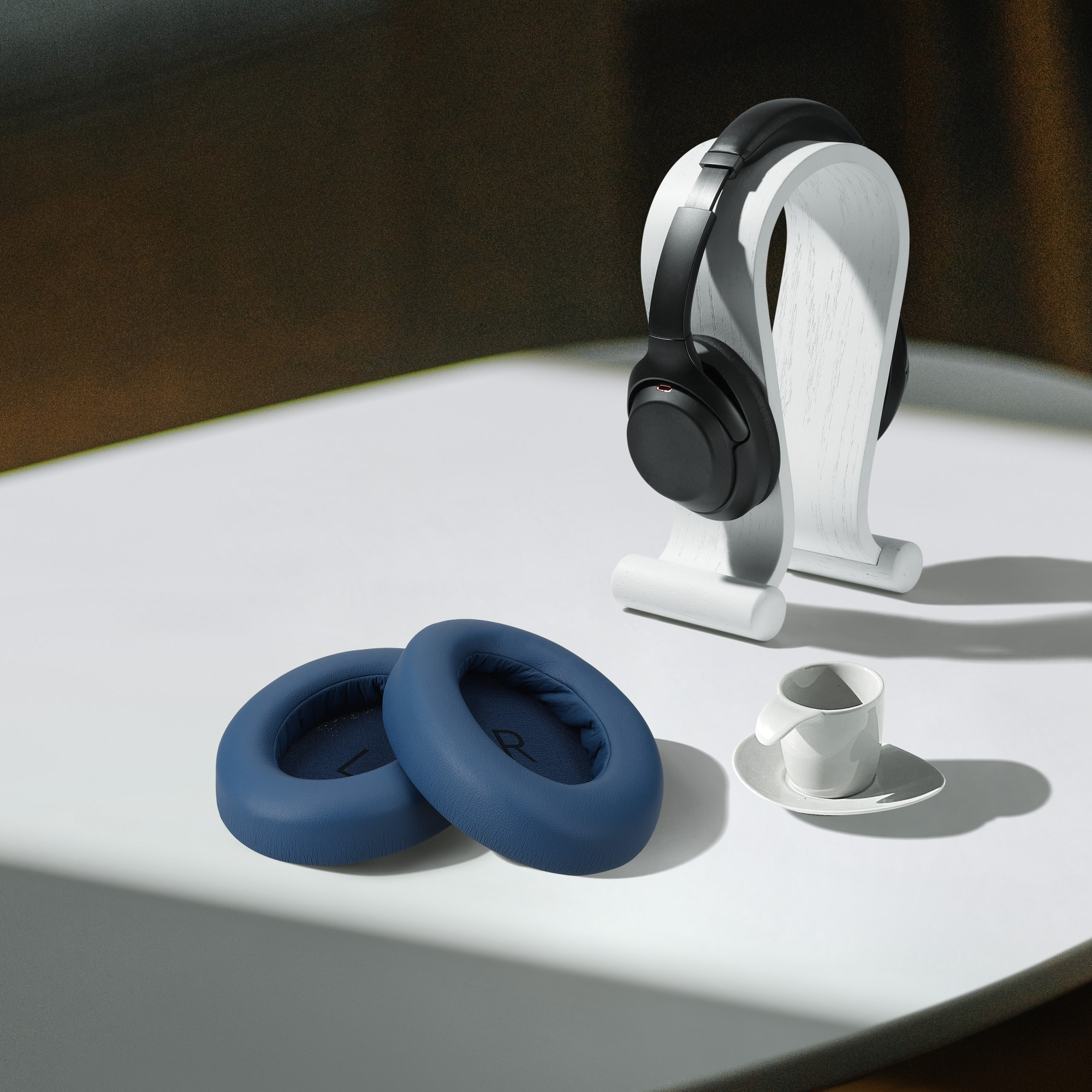 Náhradní náušníky kwmobile pro 1More SonoFlow / SonoFlow SE Replacement Ear Pads, tmavě modrá